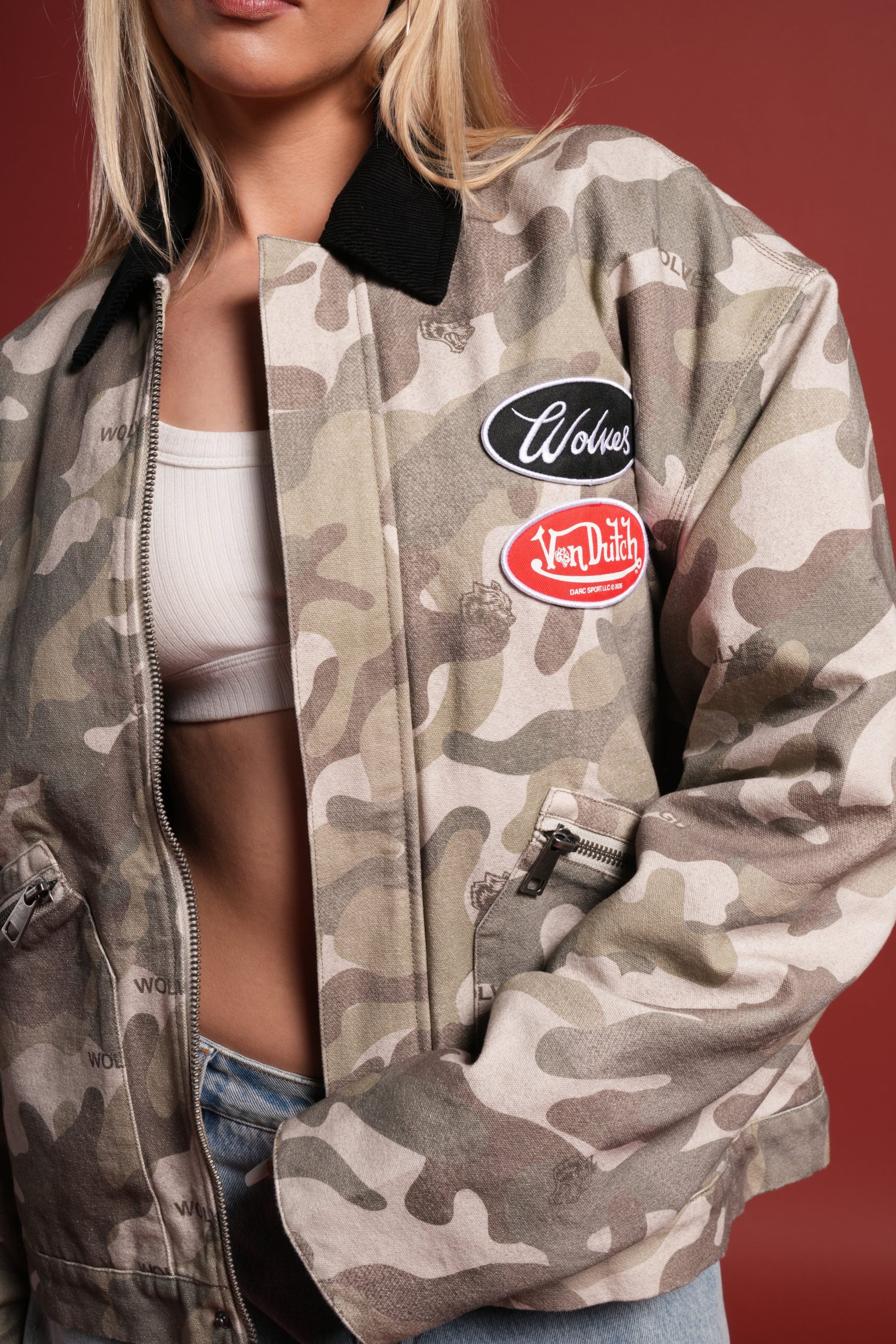 Rebel Heritage Earl Jacket in DSVD Green Camo - Image 11