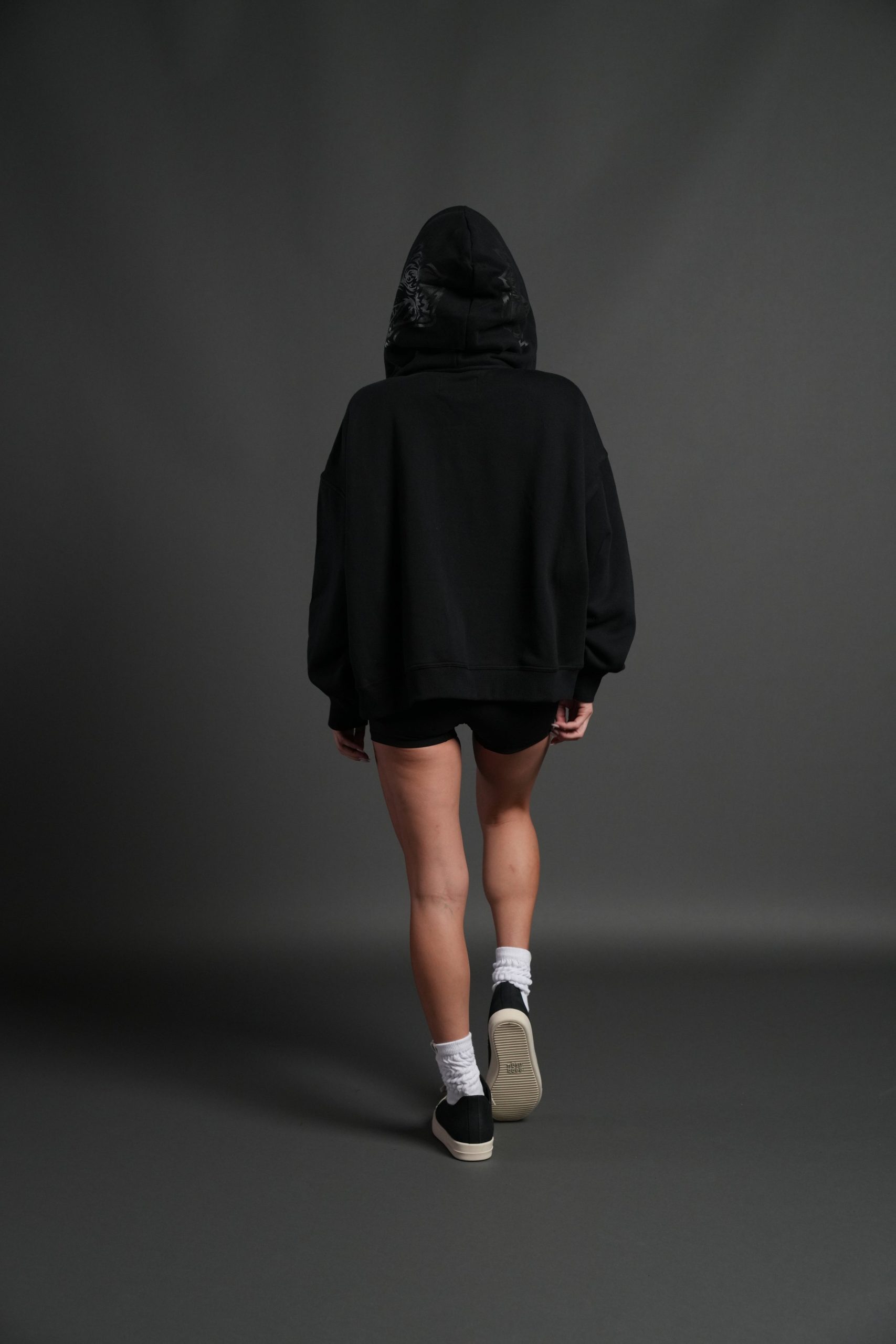 Inner Wolf Vex Double Zip Hoodie in Black - Image 12