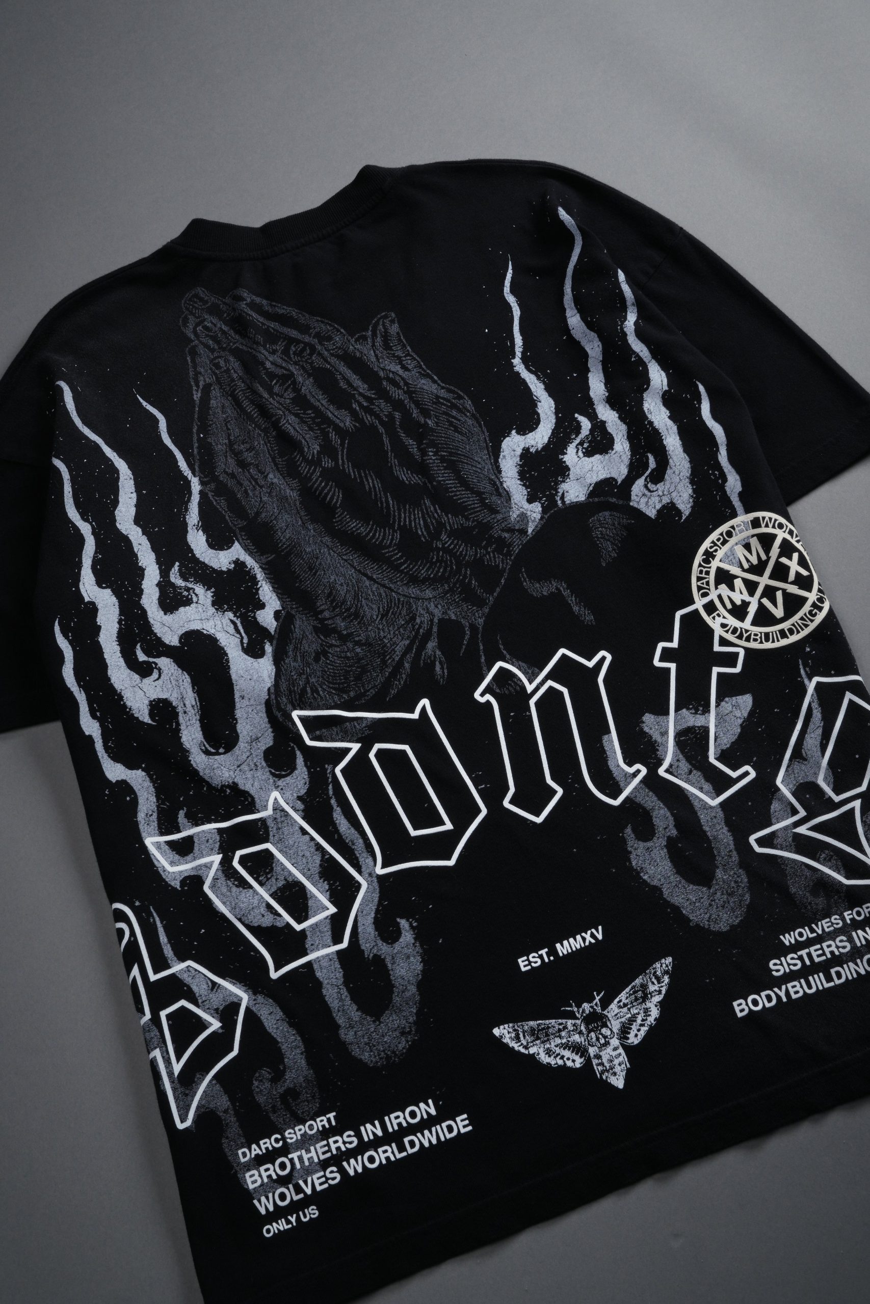Our Sacrifice Premium Oversized Tee in Black Sun Fade - Image 10