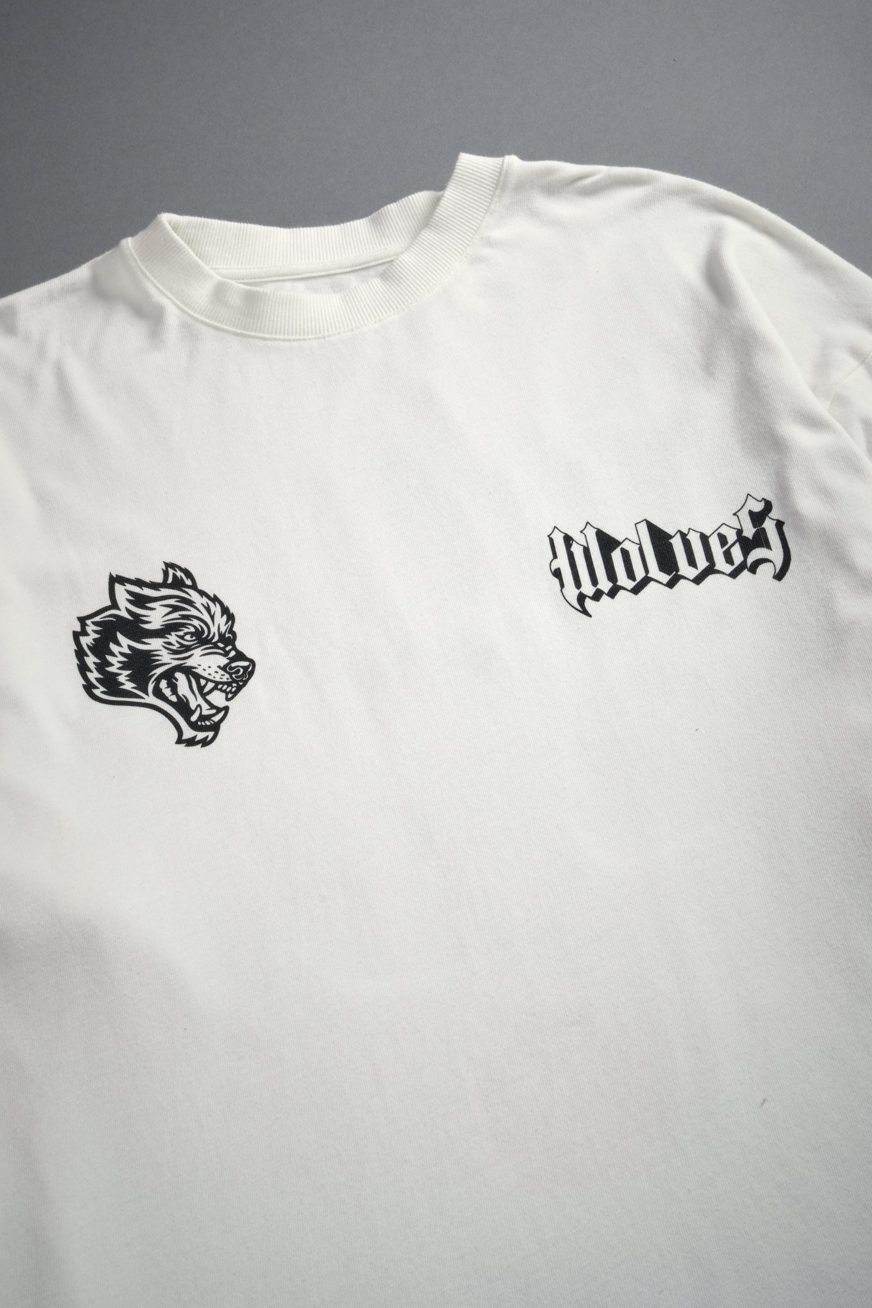 Wlvs Fire Premium Oversized Tee in Cream - Image 9