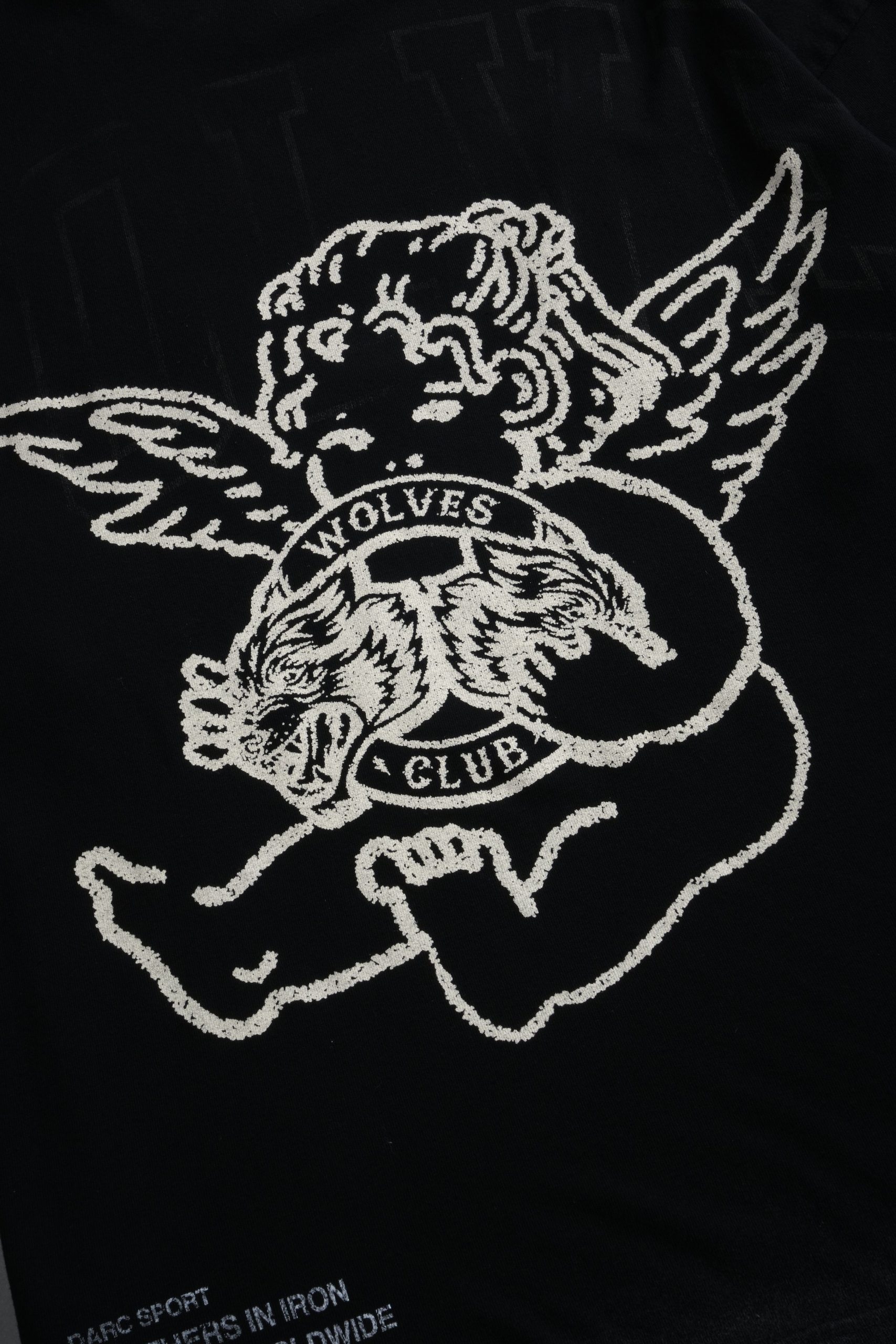 Wolves Club Cherub Premium Oversized Tee in Black - Image 11