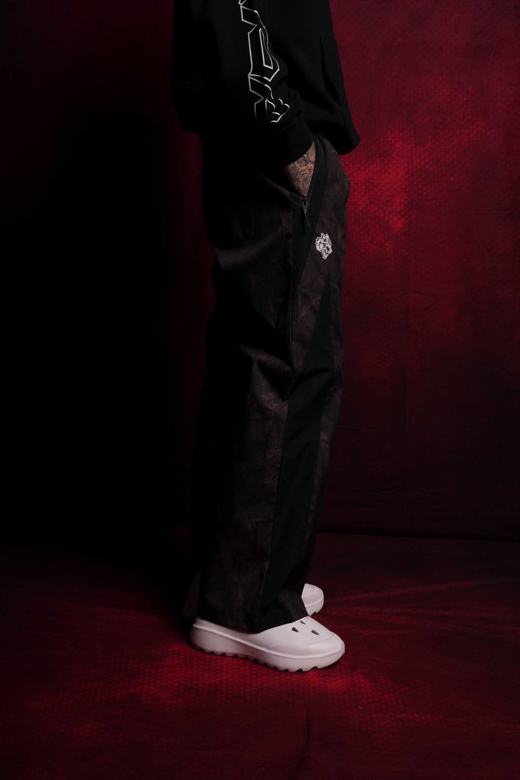 Dual Brolic Unisex Track Pants in Brown Driftwood Forest Camo - Image 4