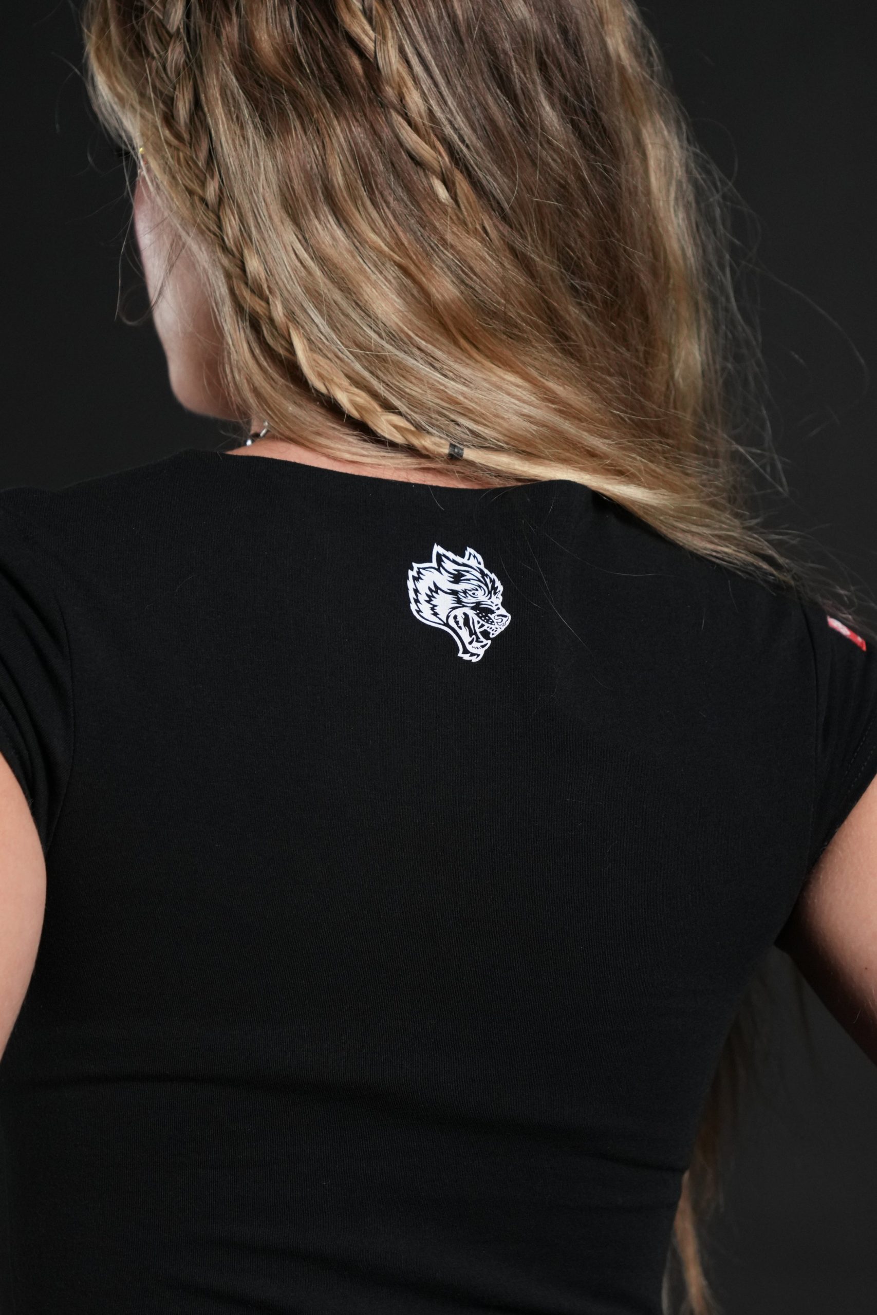 Moto Wolf Capsleeve Slash Tee in Black - Image 6