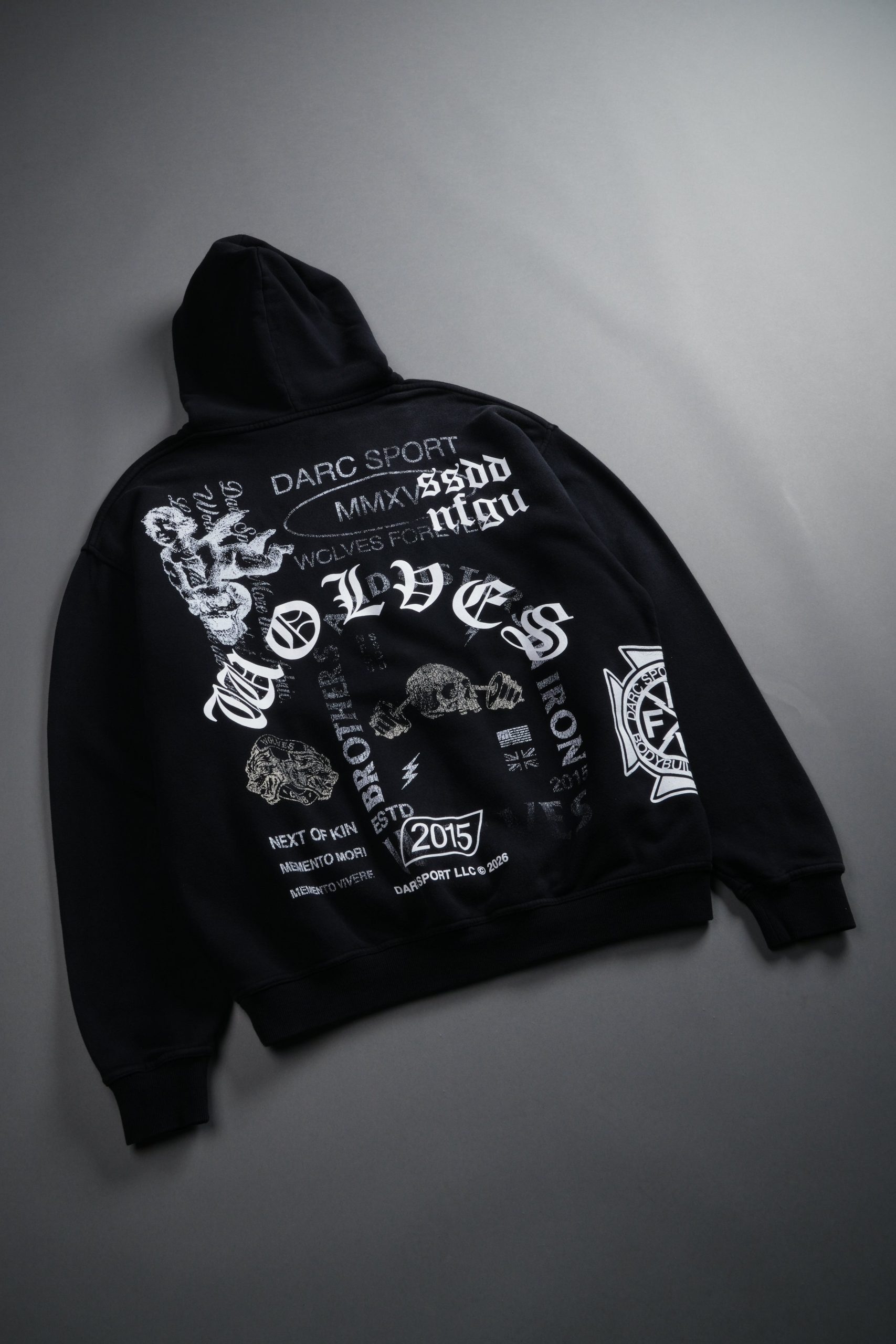 Next Of Kin NFGU Bishop Hoodie in Black Sun Fade - Image 11