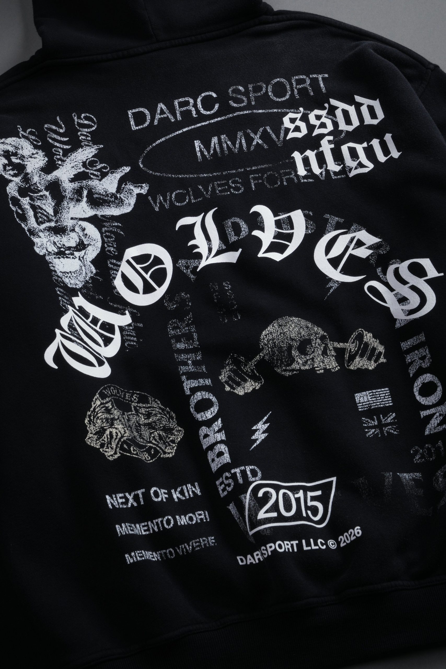 Next Of Kin NFGU Bishop Hoodie in Black Sun Fade - Image 12