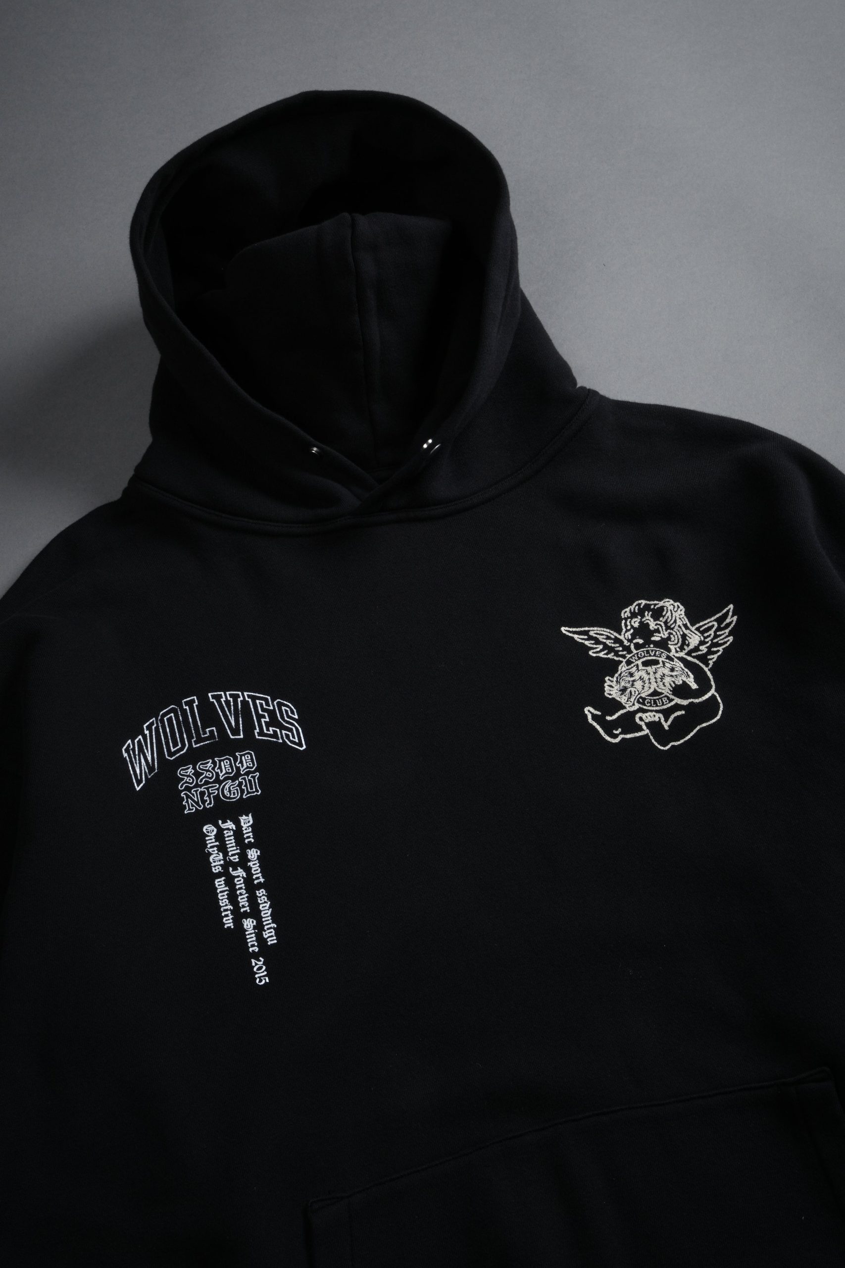 Wolves Club Cherub Pierce Hoodie in Black - Image 9