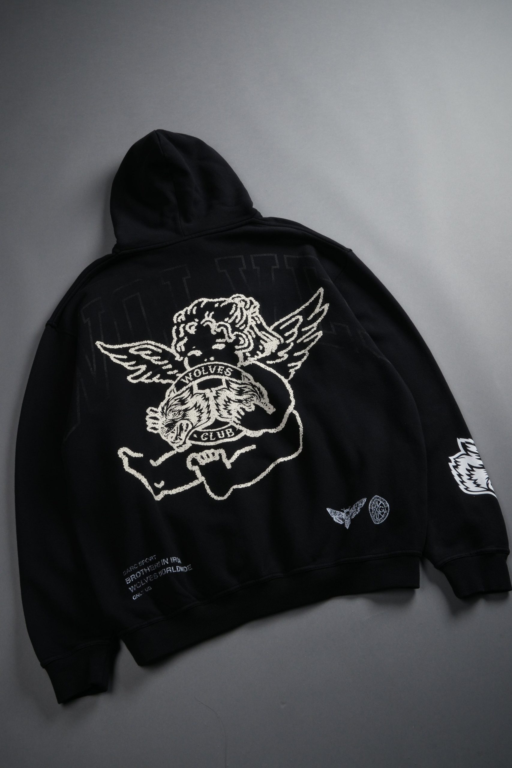Wolves Club Cherub Pierce Hoodie in Black - Image 12