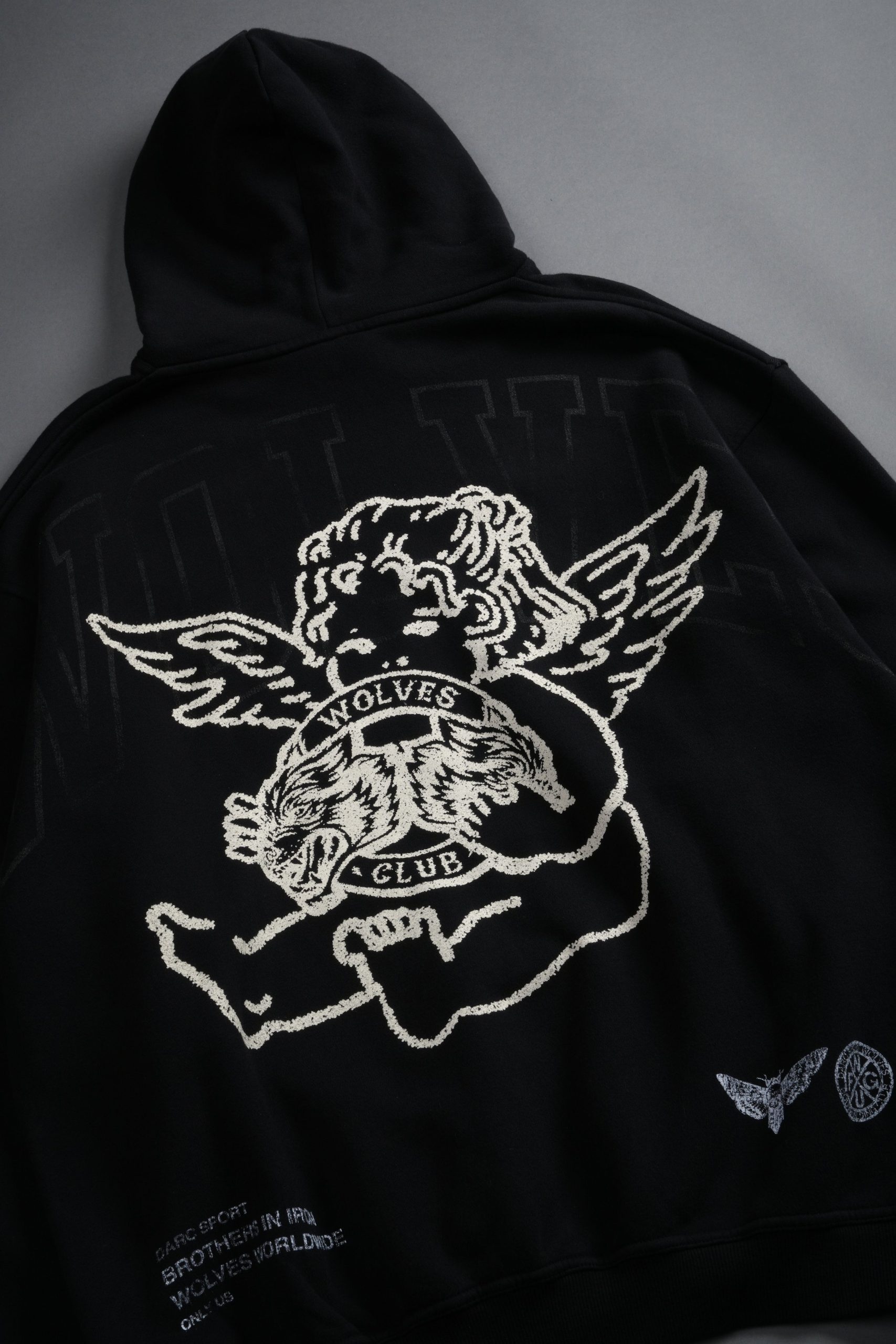 Wolves Club Cherub Pierce Hoodie in Black - Image 13