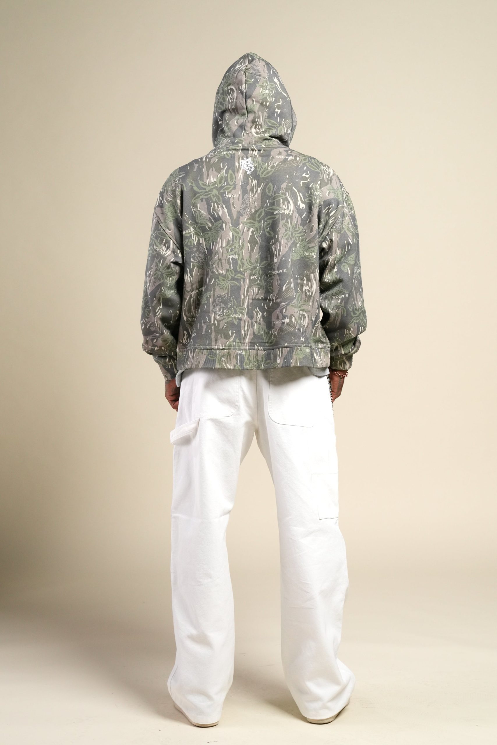 Only Loyalty Box Cut Pierce Hoodie in Norse Camo - Image 6