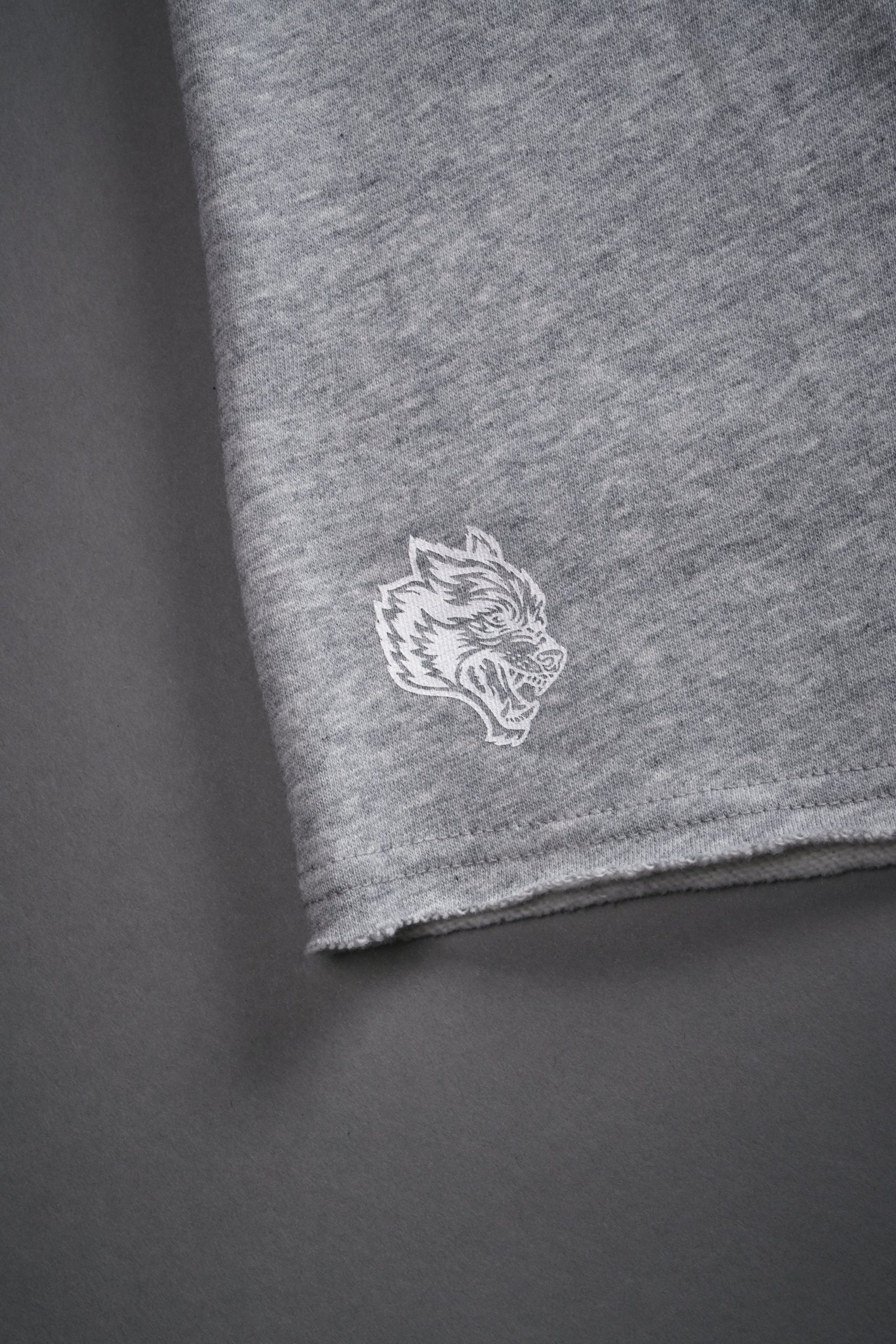 Dual Core Raw Hem Oversized Post Lounge Sweat Shorts in Light Athletic Gray - Image 8