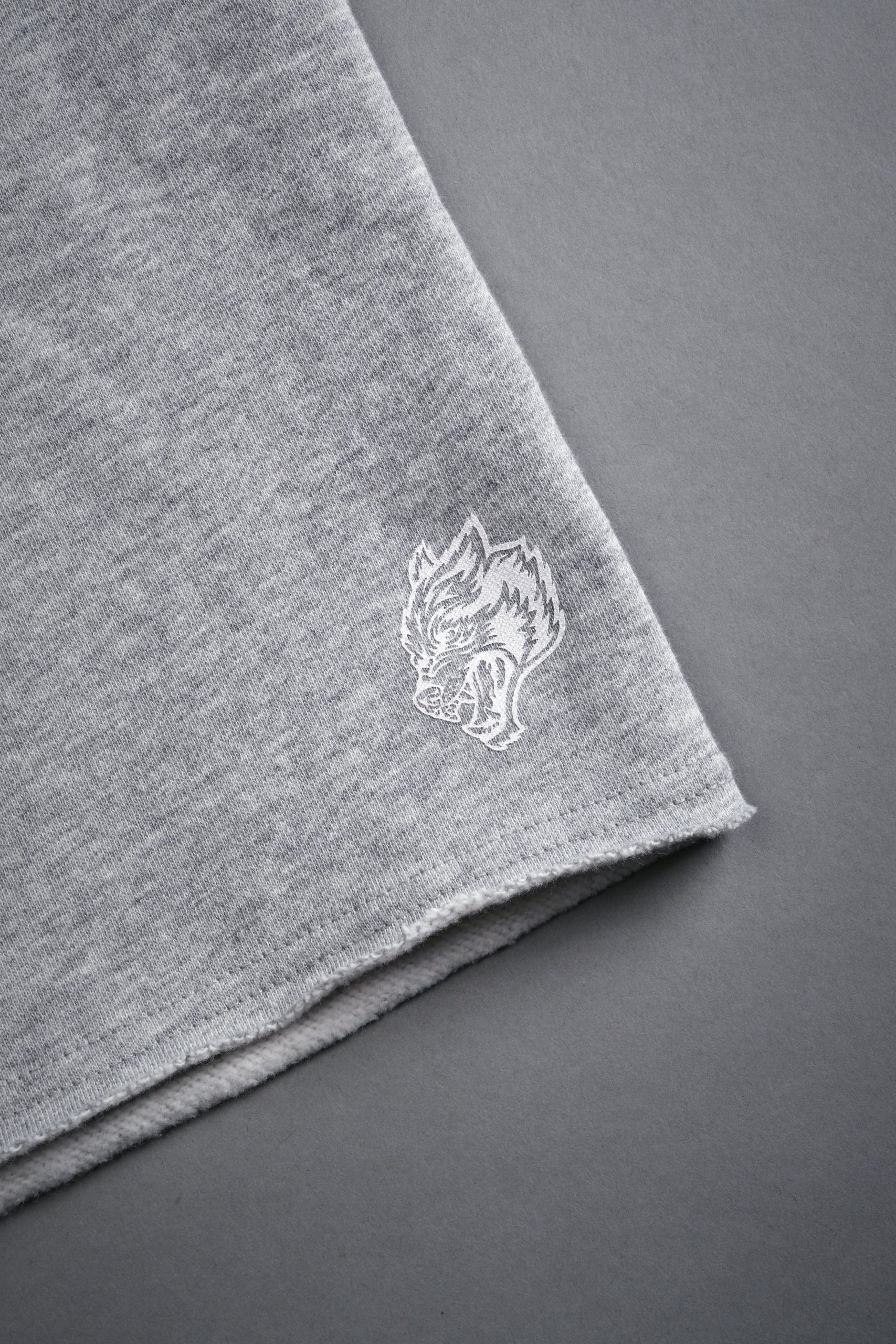 Dual Core Raw Hem Oversized Post Lounge Sweat Shorts in Light Athletic Gray - Image 9