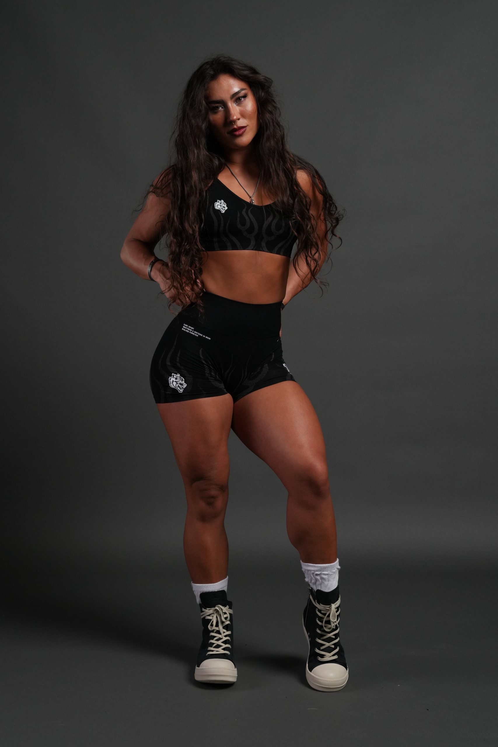 Hellfire Stella Soft Seamless Shorts in Black - Image 5