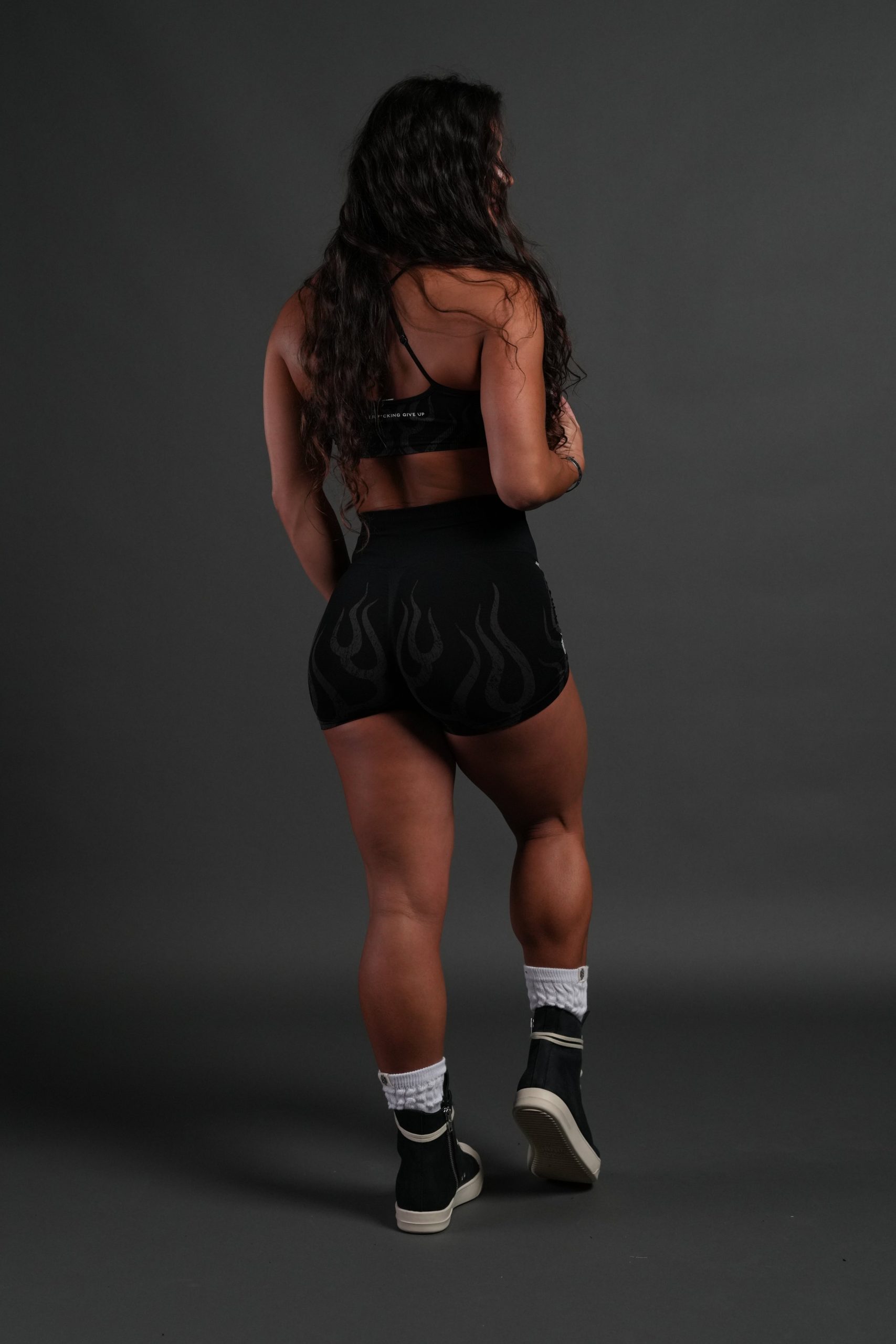 Hellfire Stella Soft Seamless Shorts in Black - Image 6