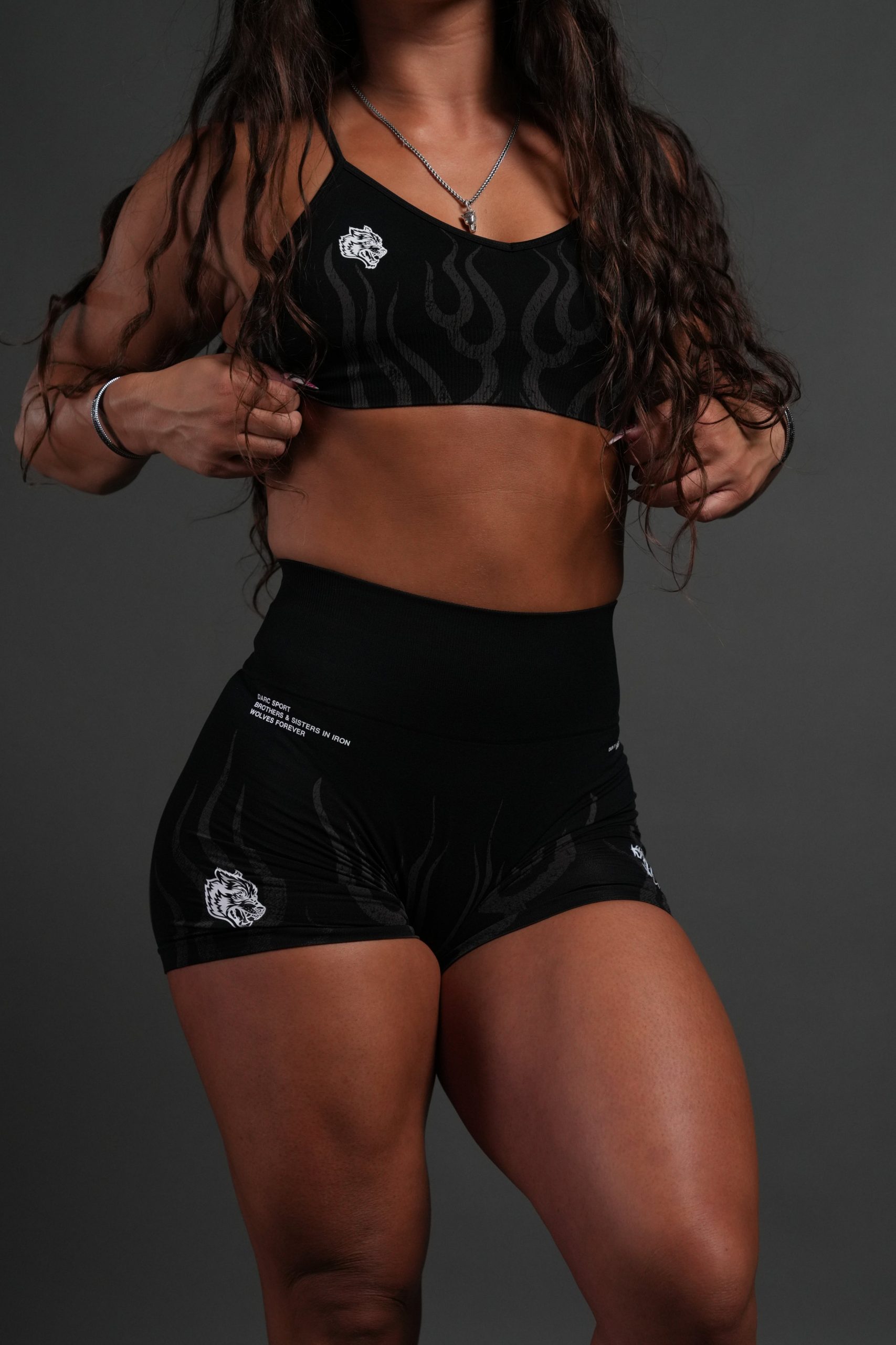 Hellfire Stella Soft Seamless Shorts in Black - Image 4