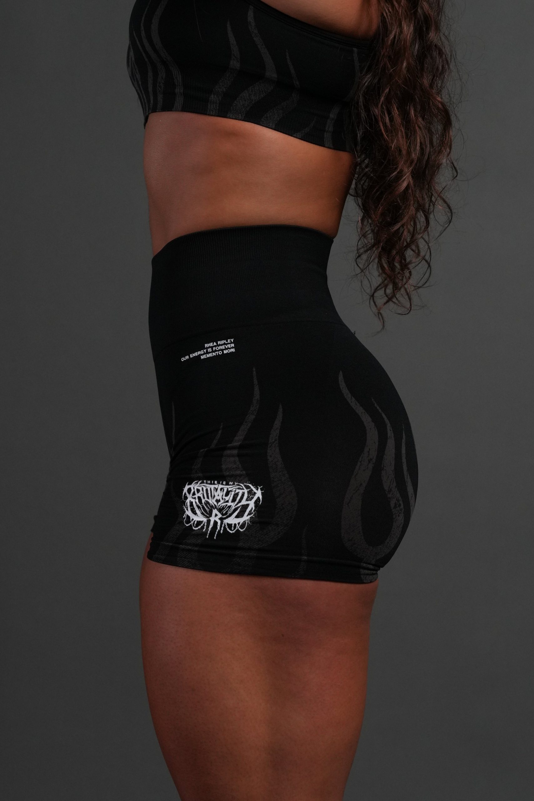Hellfire Stella Soft Seamless Shorts in Black