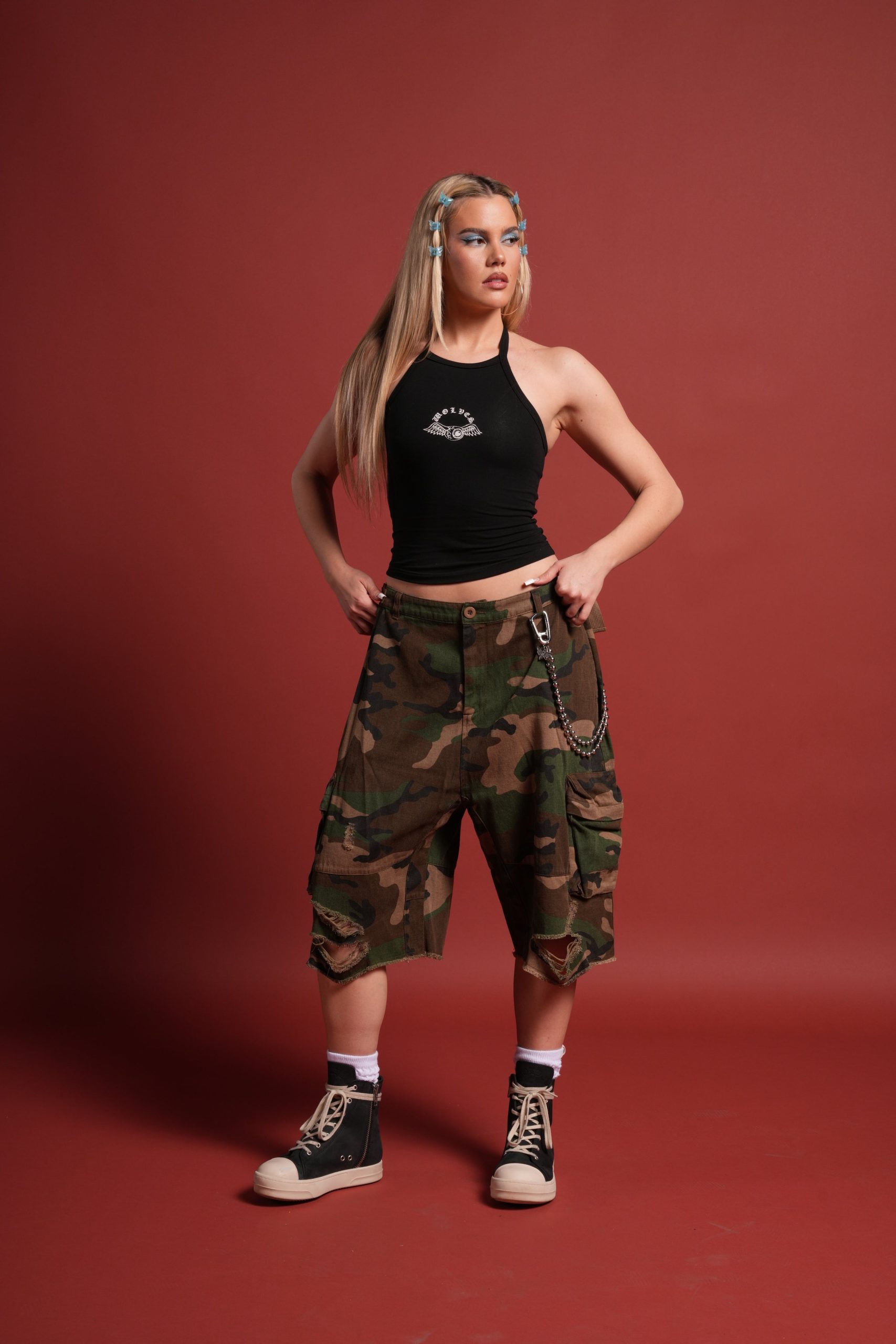 Wolves Kulture Tara Halter Top in Black - Image 2