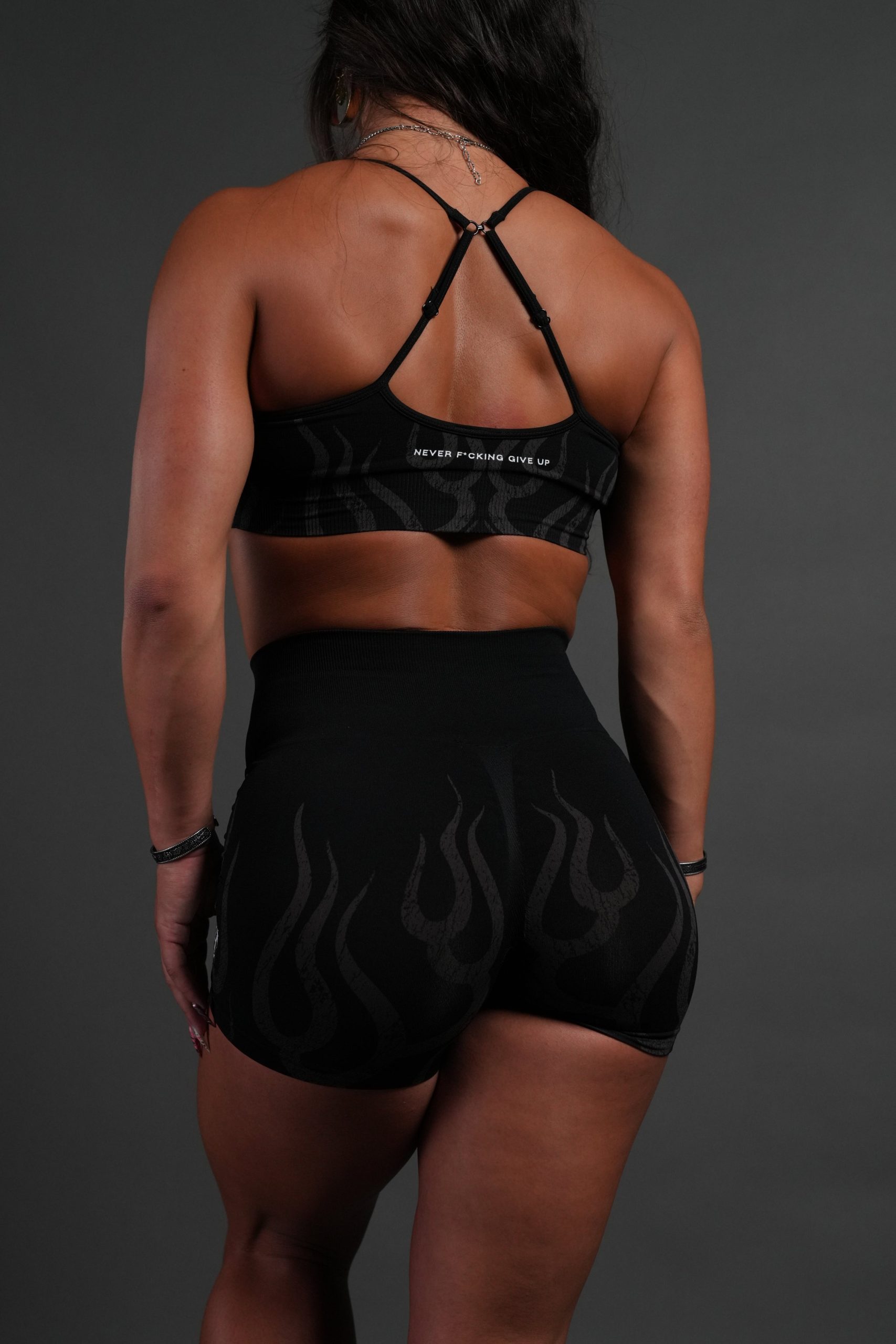Hellfire Stella Soft Seamless Shorts in Black - Image 2