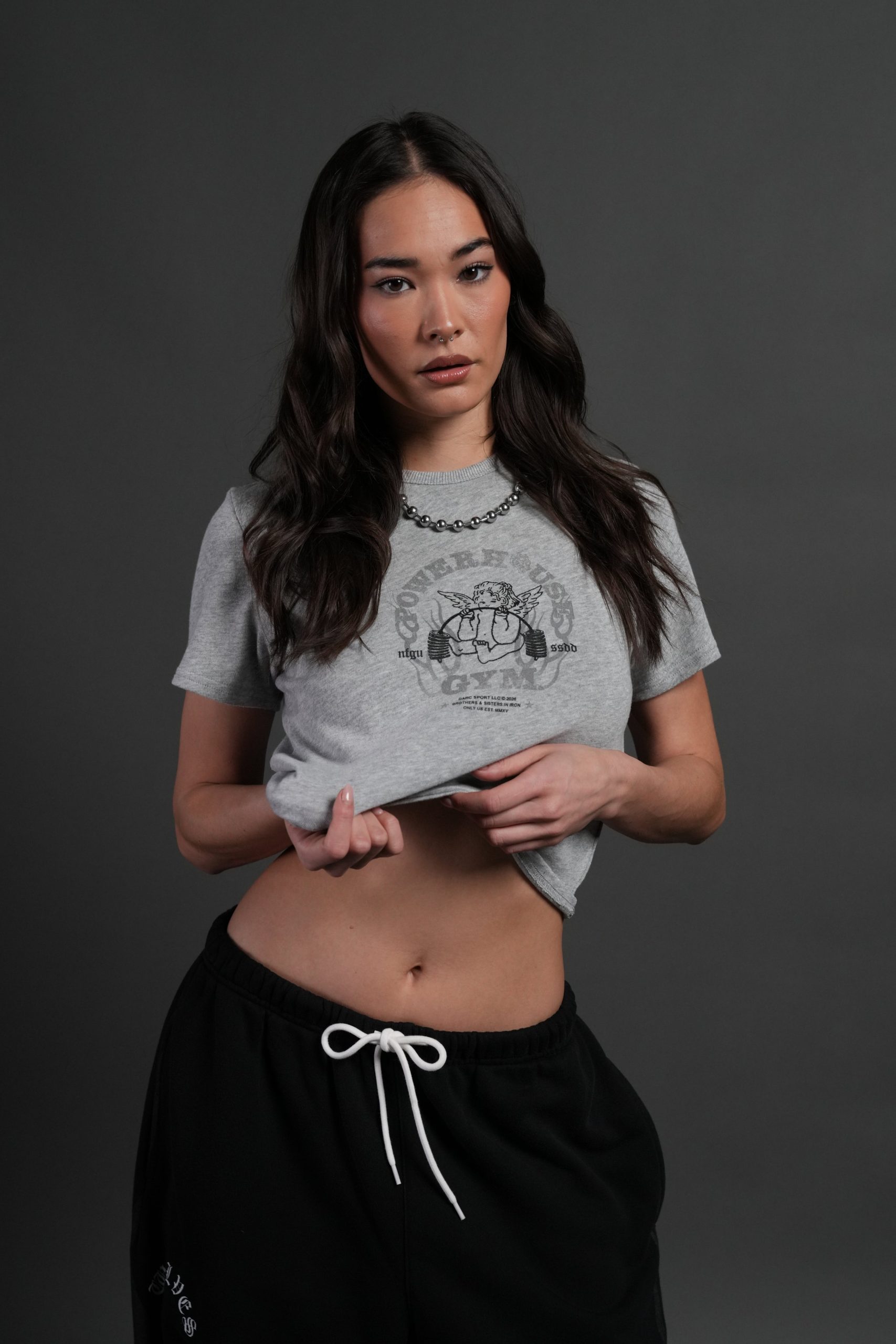 Powerhouse of the Cherub Timeless Tee in Light Athletic Gray