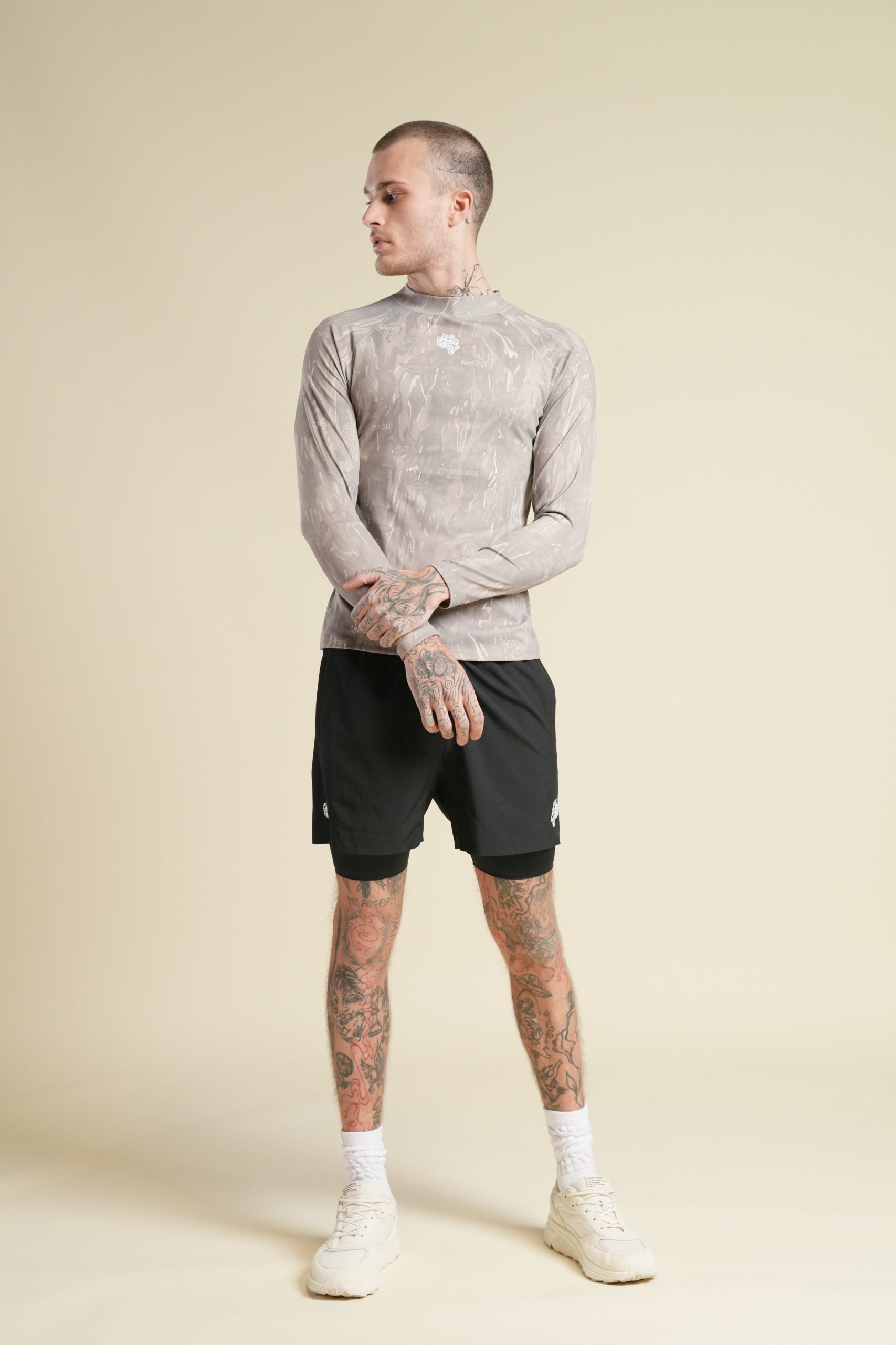 Dual Core Compression Shorts in Black - Image 7