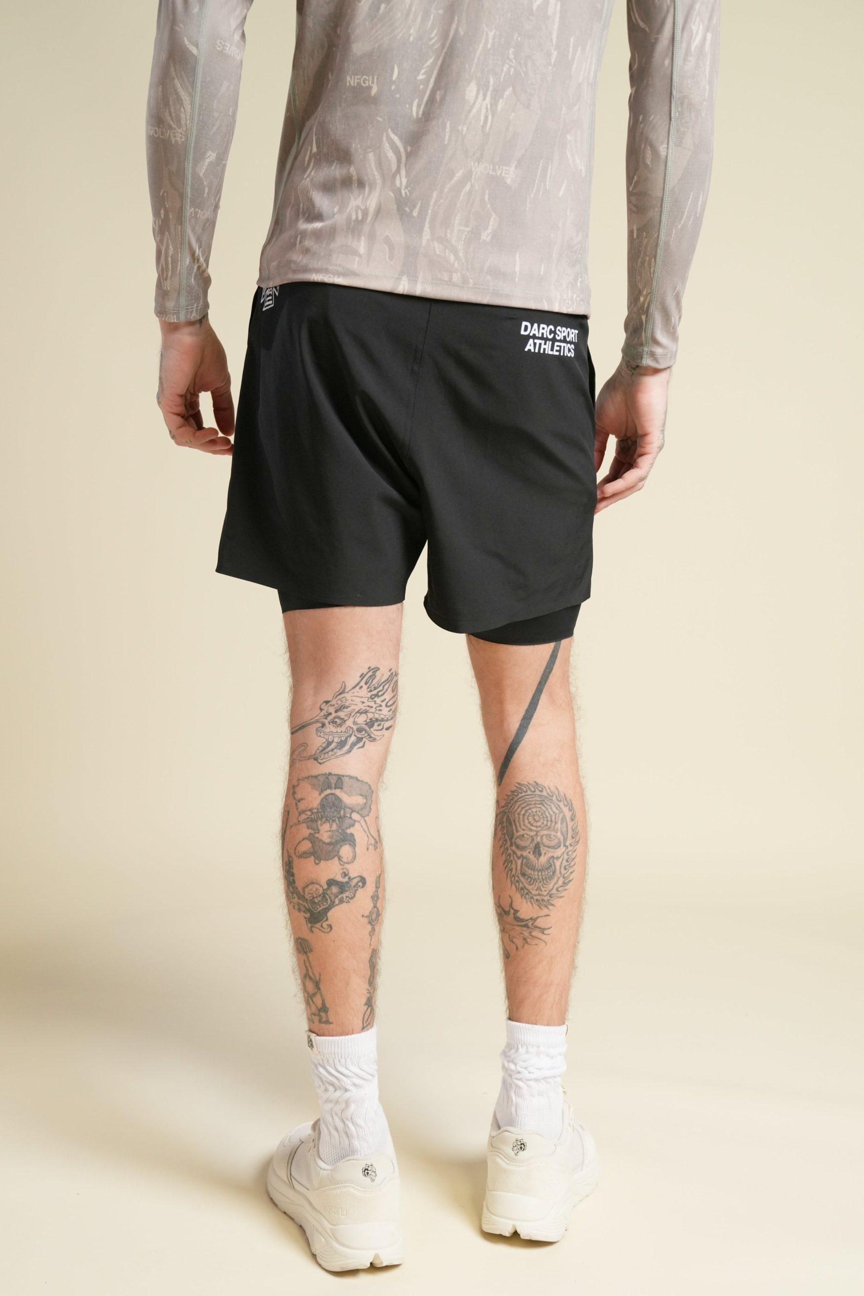 Dual Core Compression Shorts in Black - Image 5