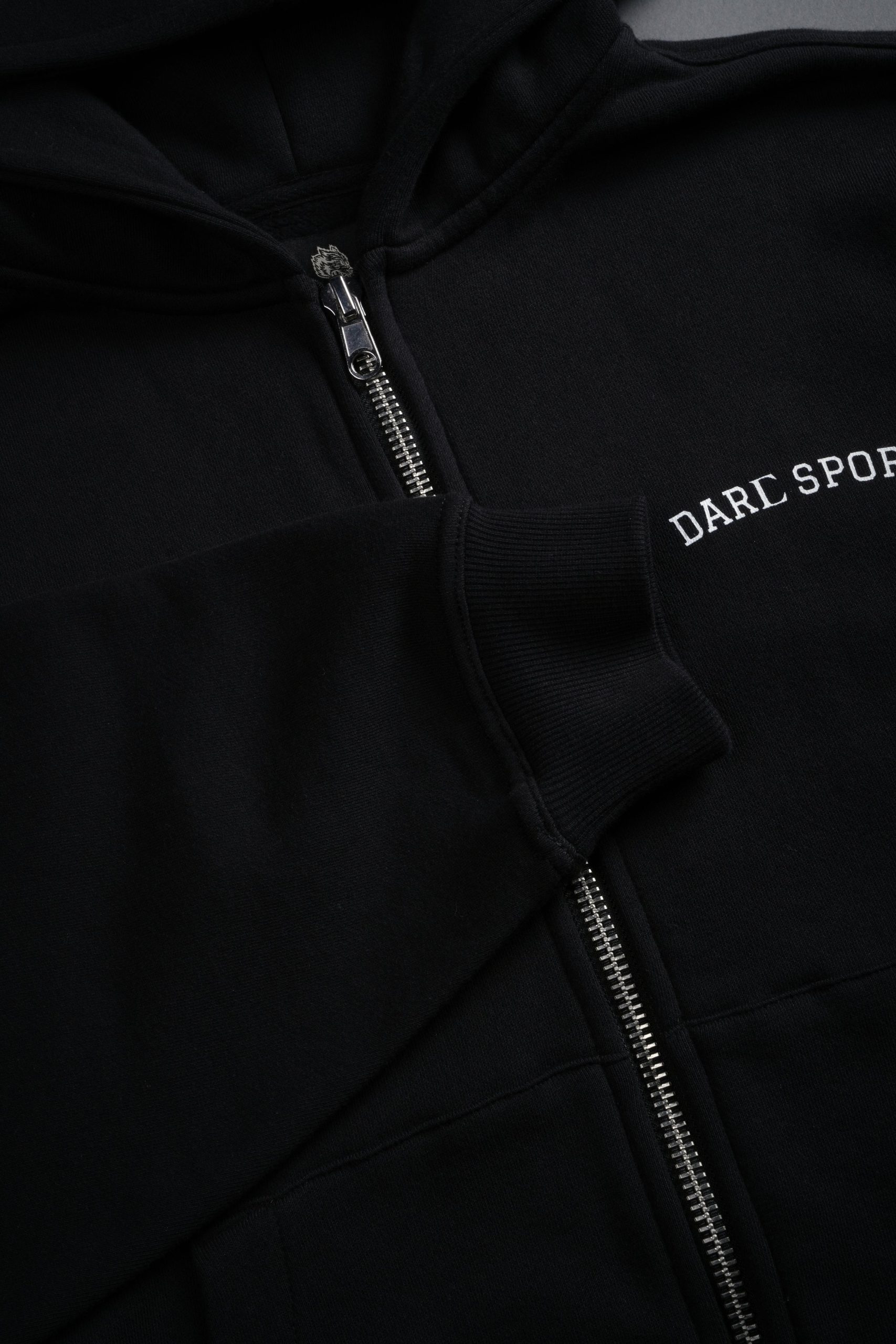 Inner Wolf Vex Double Zip Hoodie in Black - Image 8