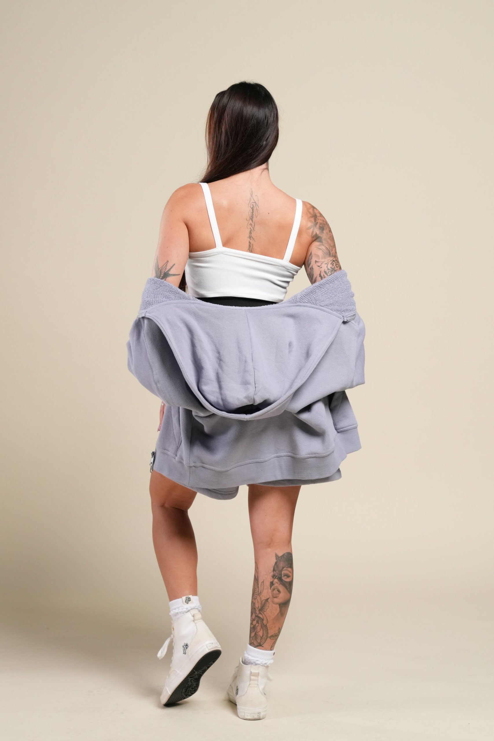 She Premium Oversized Sweat Shorts in Sport Gray - Image 8
