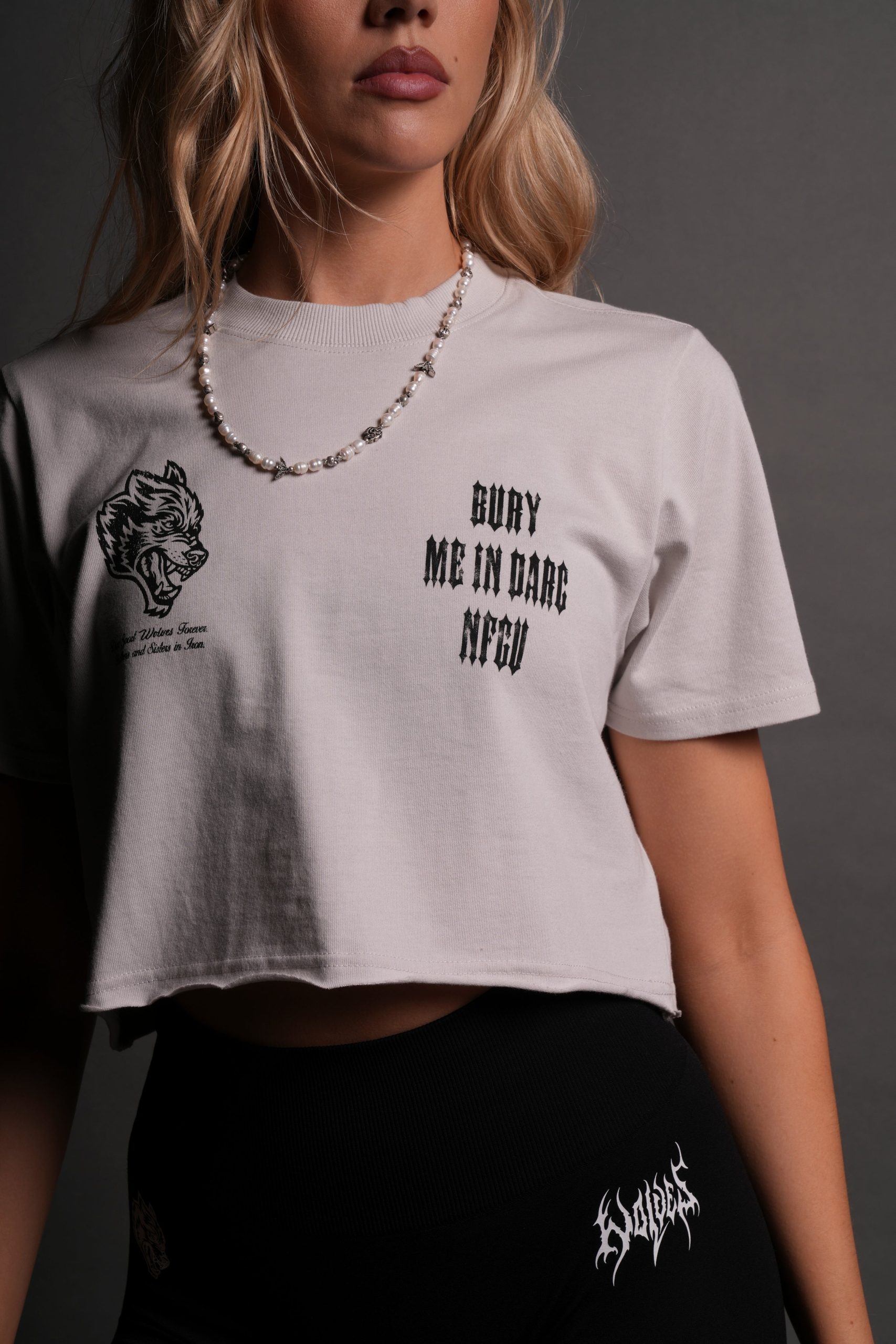 Bury Me In Darc NFGU Premium (Cropped) Tee in Stone - Image 7