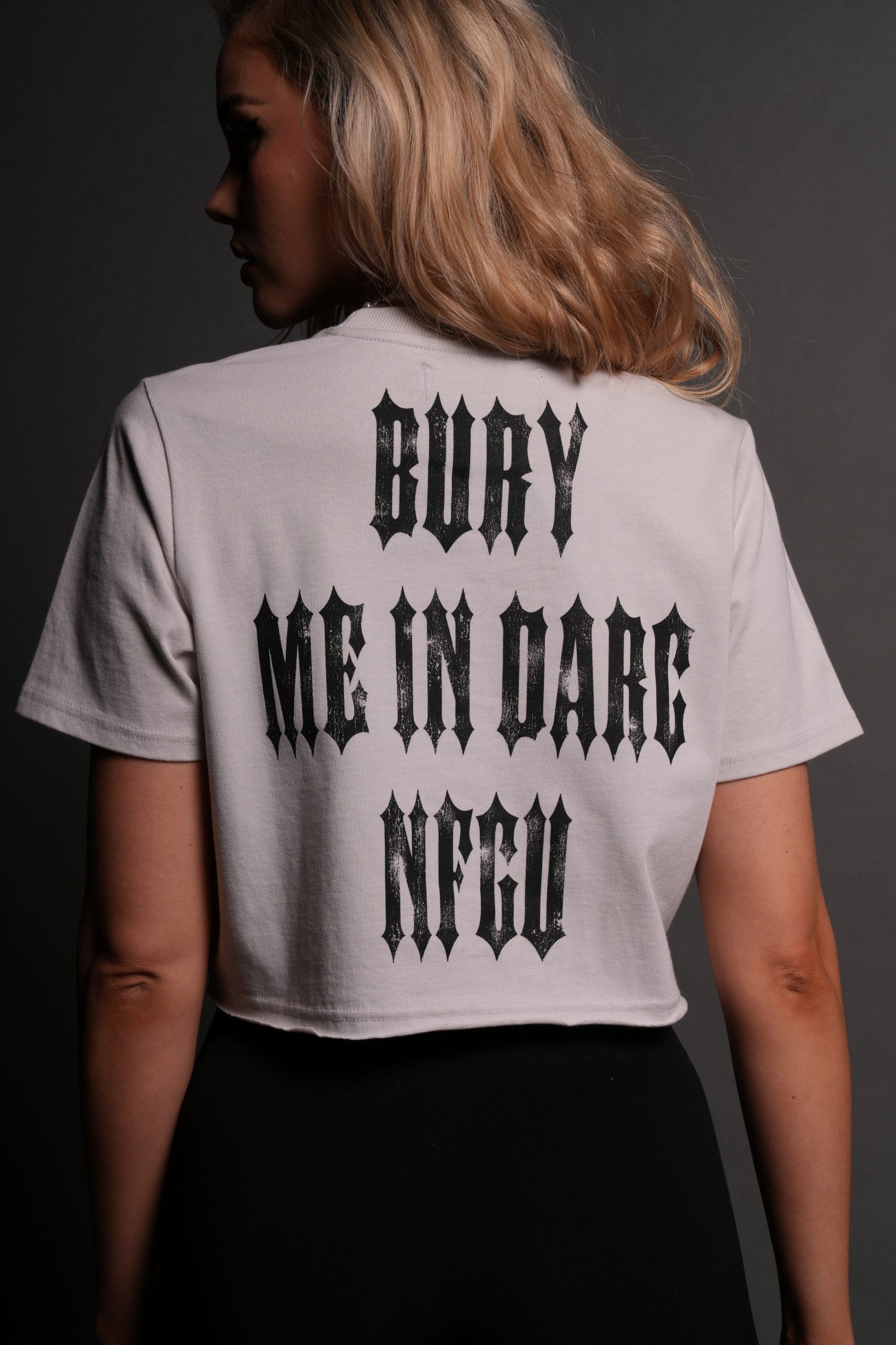 Bury Me In Darc NFGU Premium (Cropped) Tee in Stone - Image 9