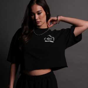 The One You Feed V2 Premium Oversized (Cropped) Tee in Black