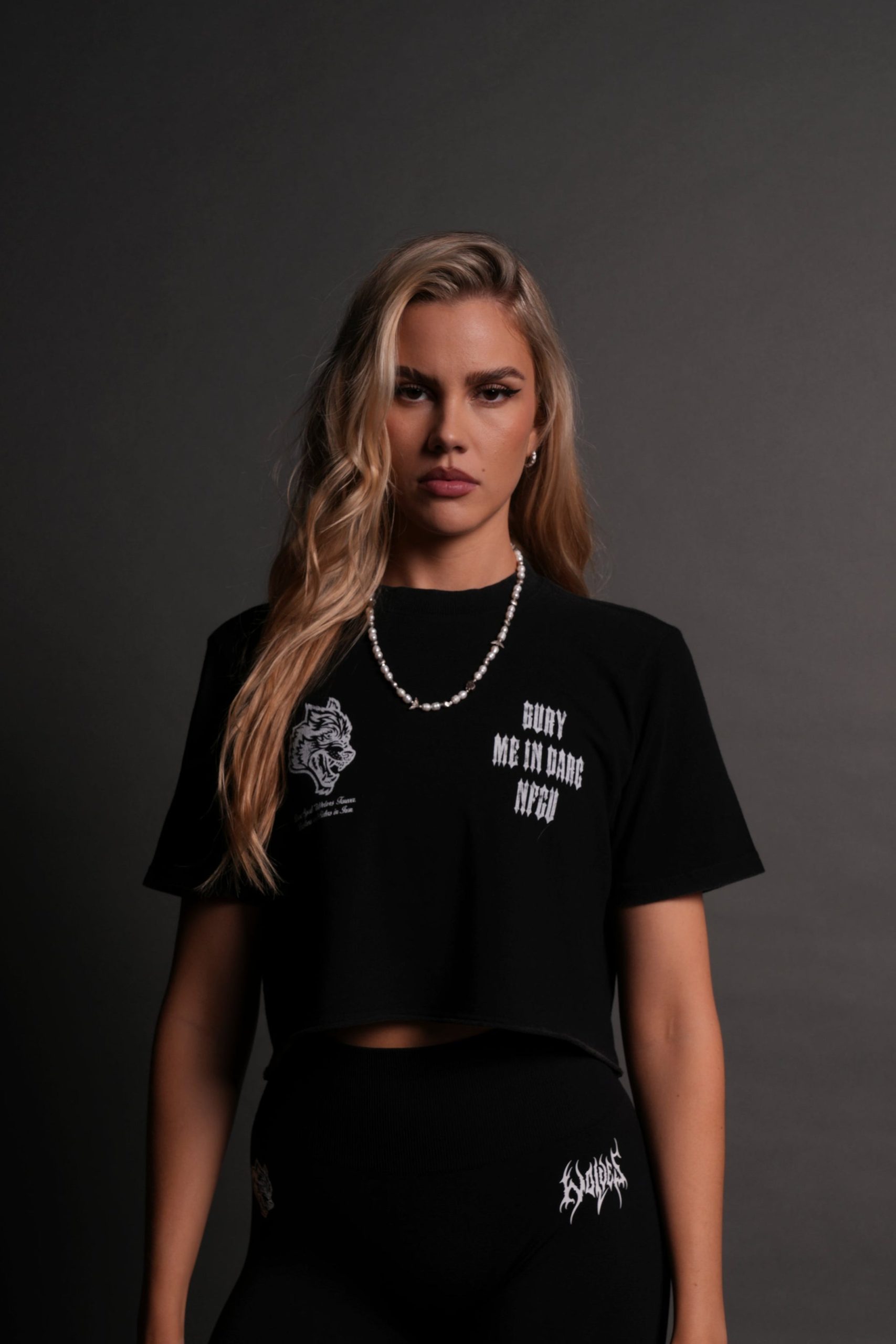 Bury Me In Darc NFGU Premium (Cropped) Tee in Black