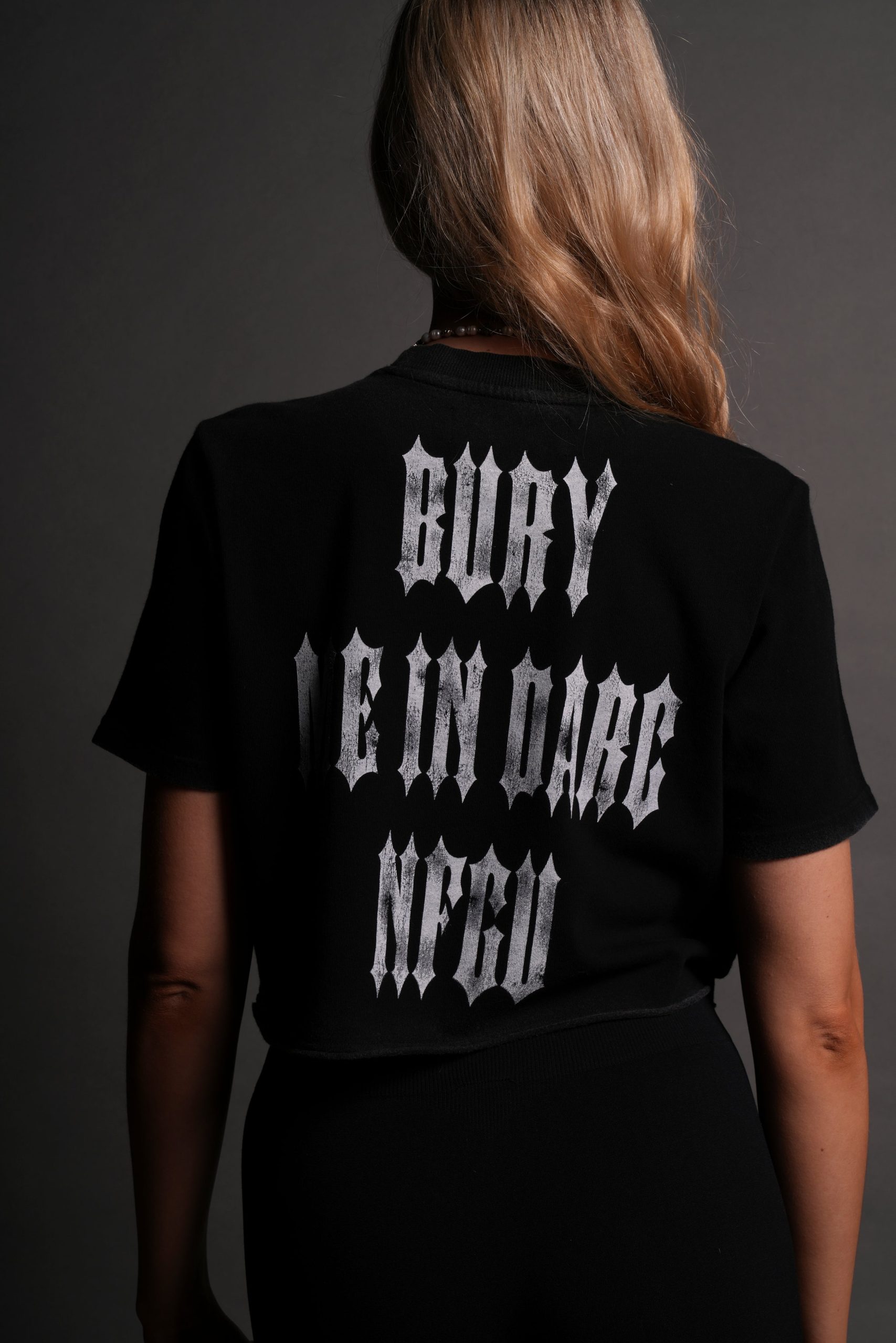 Bury Me In Darc NFGU Premium (Cropped) Tee in Black - Image 9