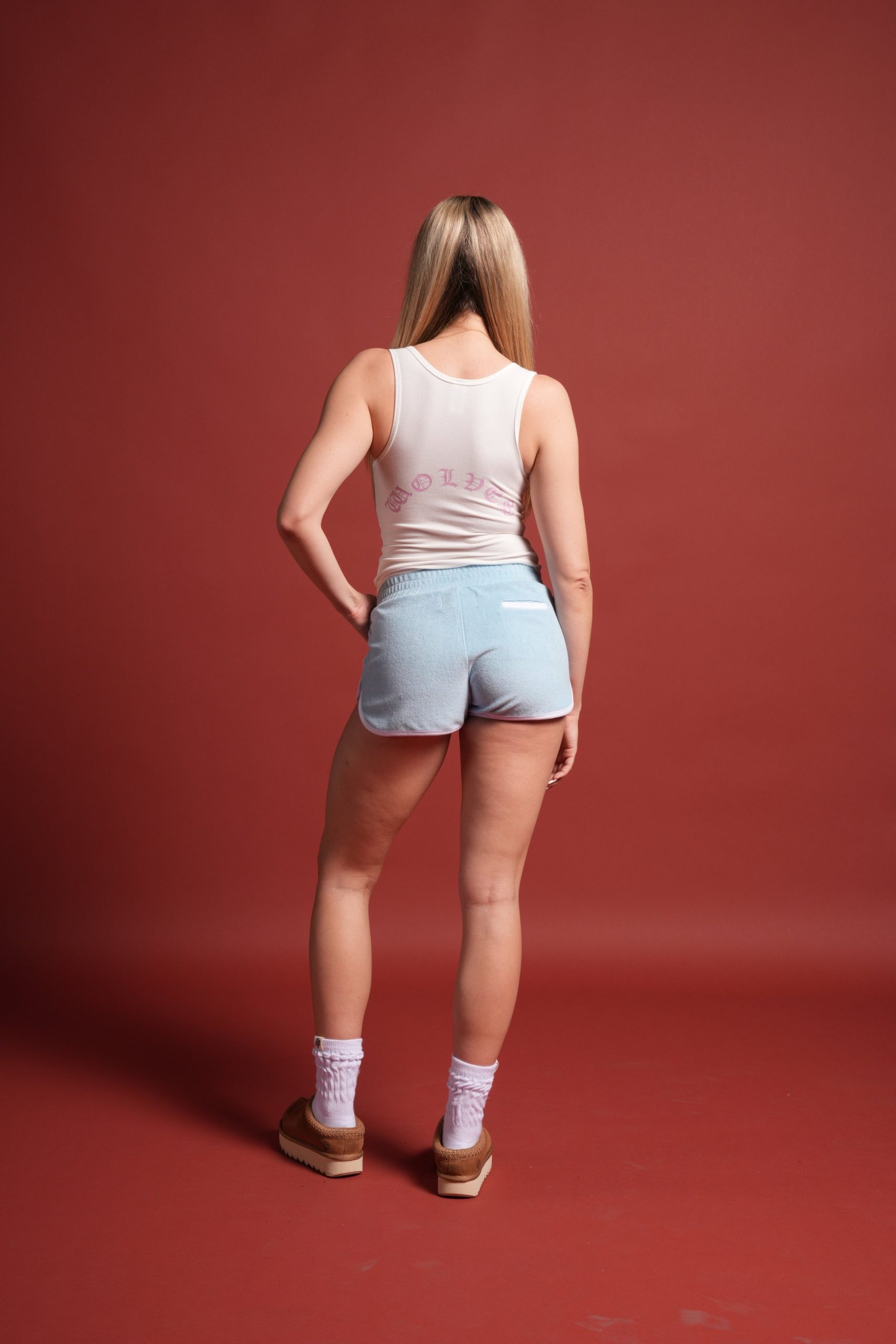 Dual Wolf Tia Track Shorts in Baby Blue - Image 13
