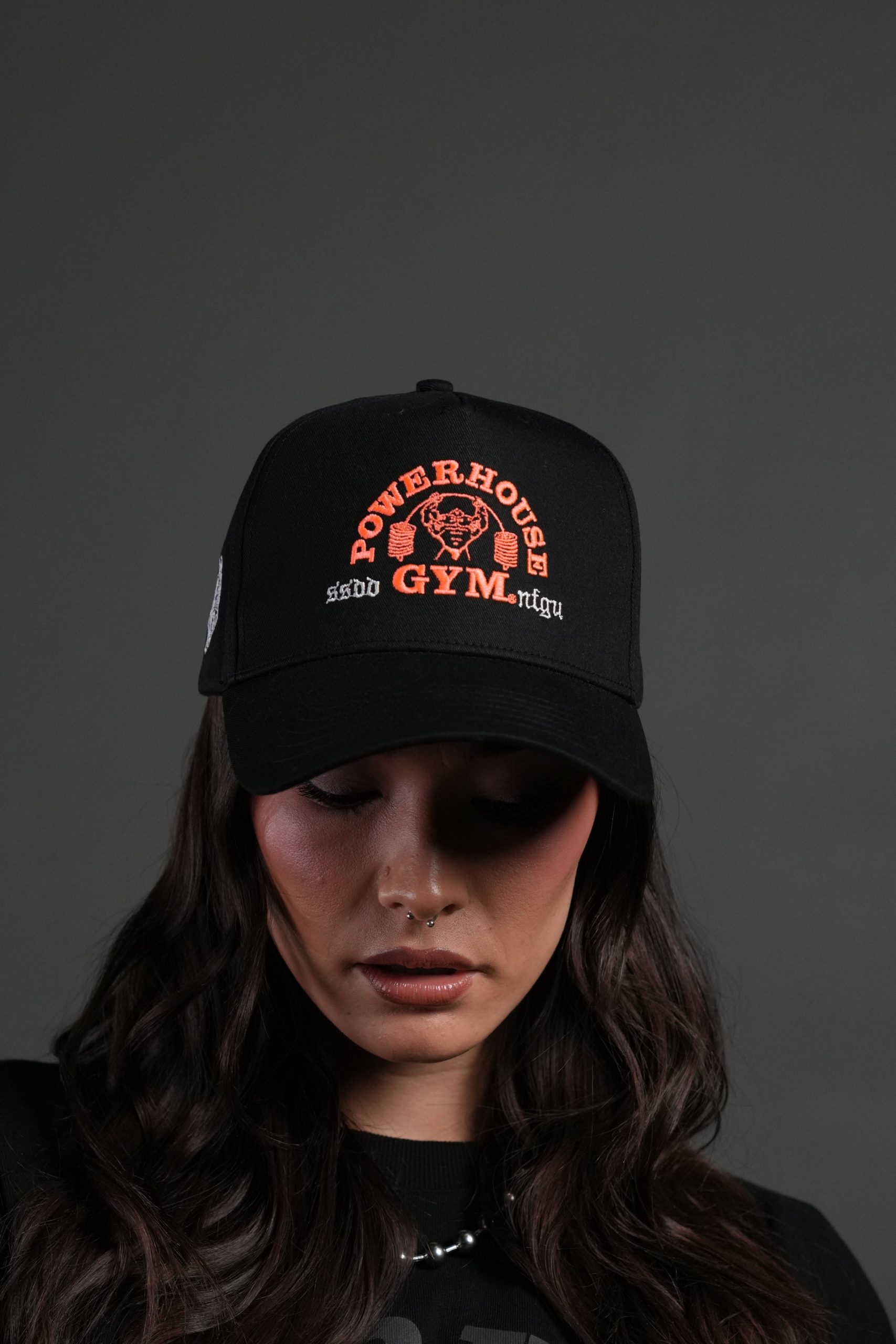 Powerhouse Wolves 5 Panel Hat in Black - Image 8
