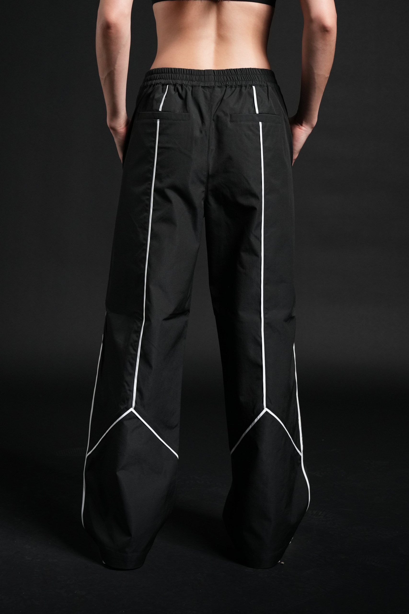 Dual Wolf She Quinn Track Pant in Black/Sand - Image 2