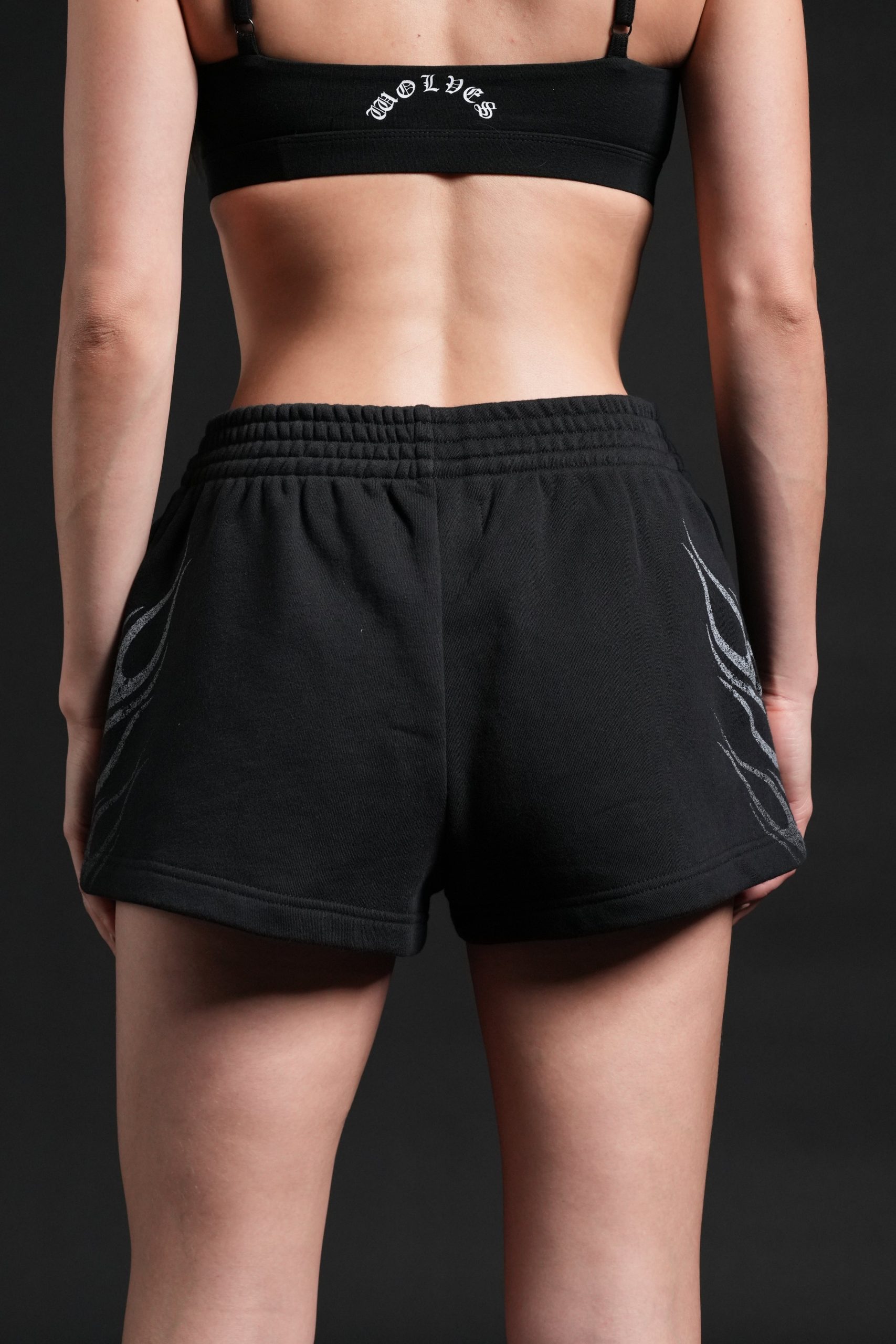 Race Inferno Ellie Sweat Shorts in Black - Image 2