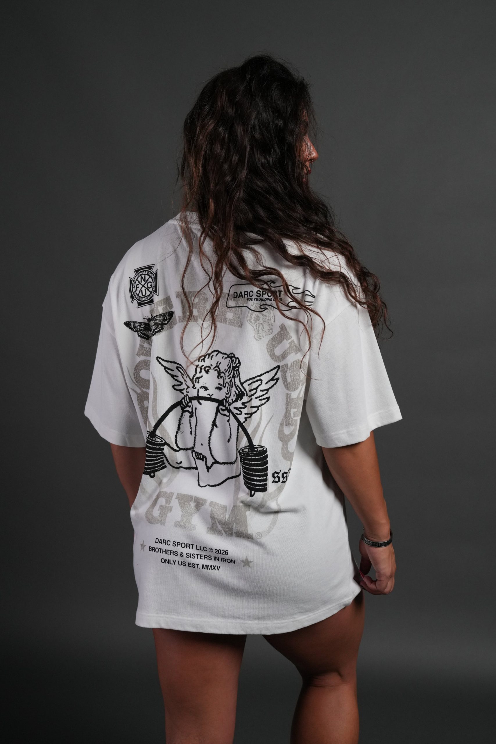 Powerhouse of the Cherub Unisex Premium Oversized Tee in Cream - Image 4
