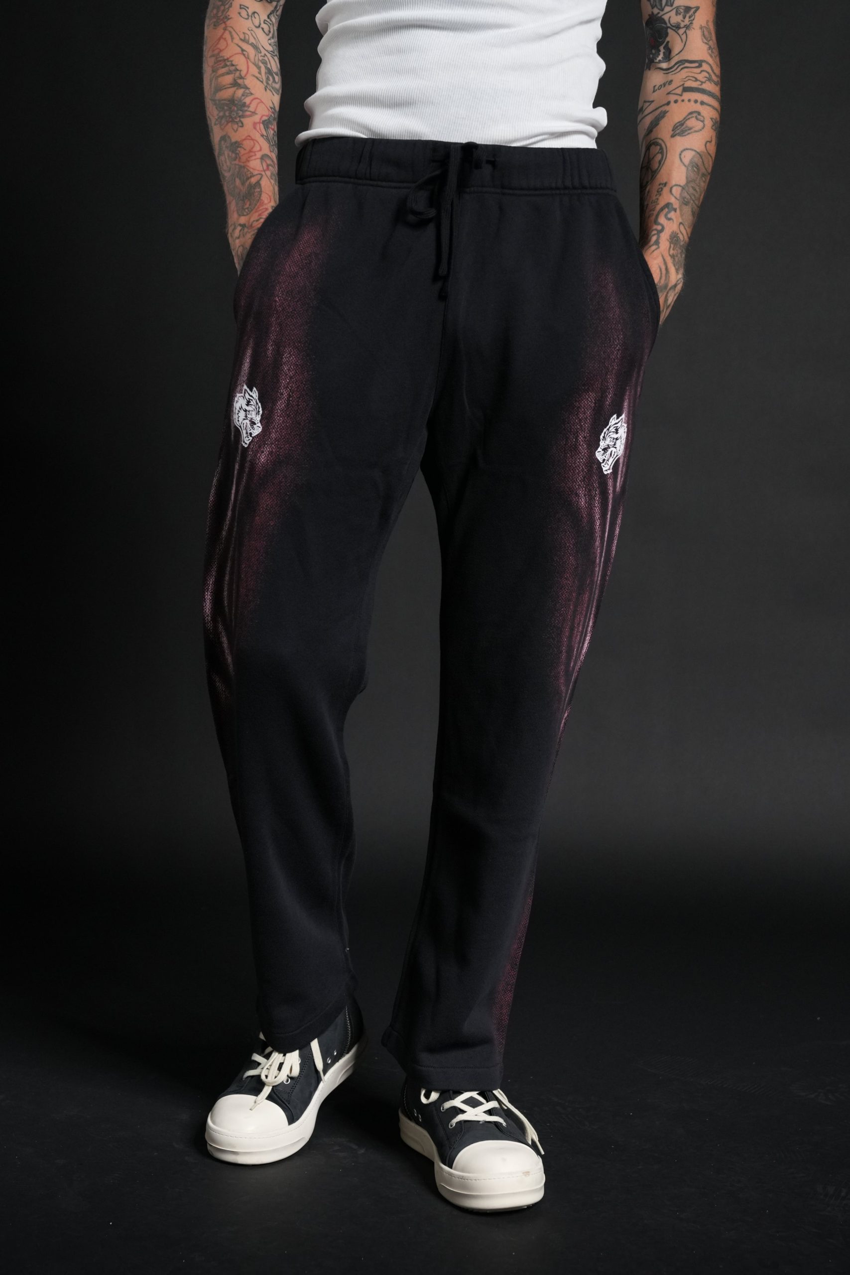 Dark Flame Bigelow Sweat Pants in Black - Image 2