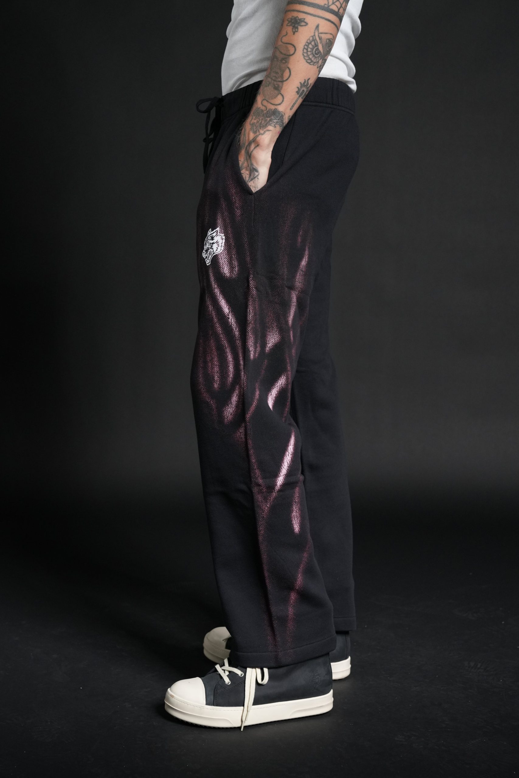 Dark Flame Bigelow Sweat Pants in Black - Image 4