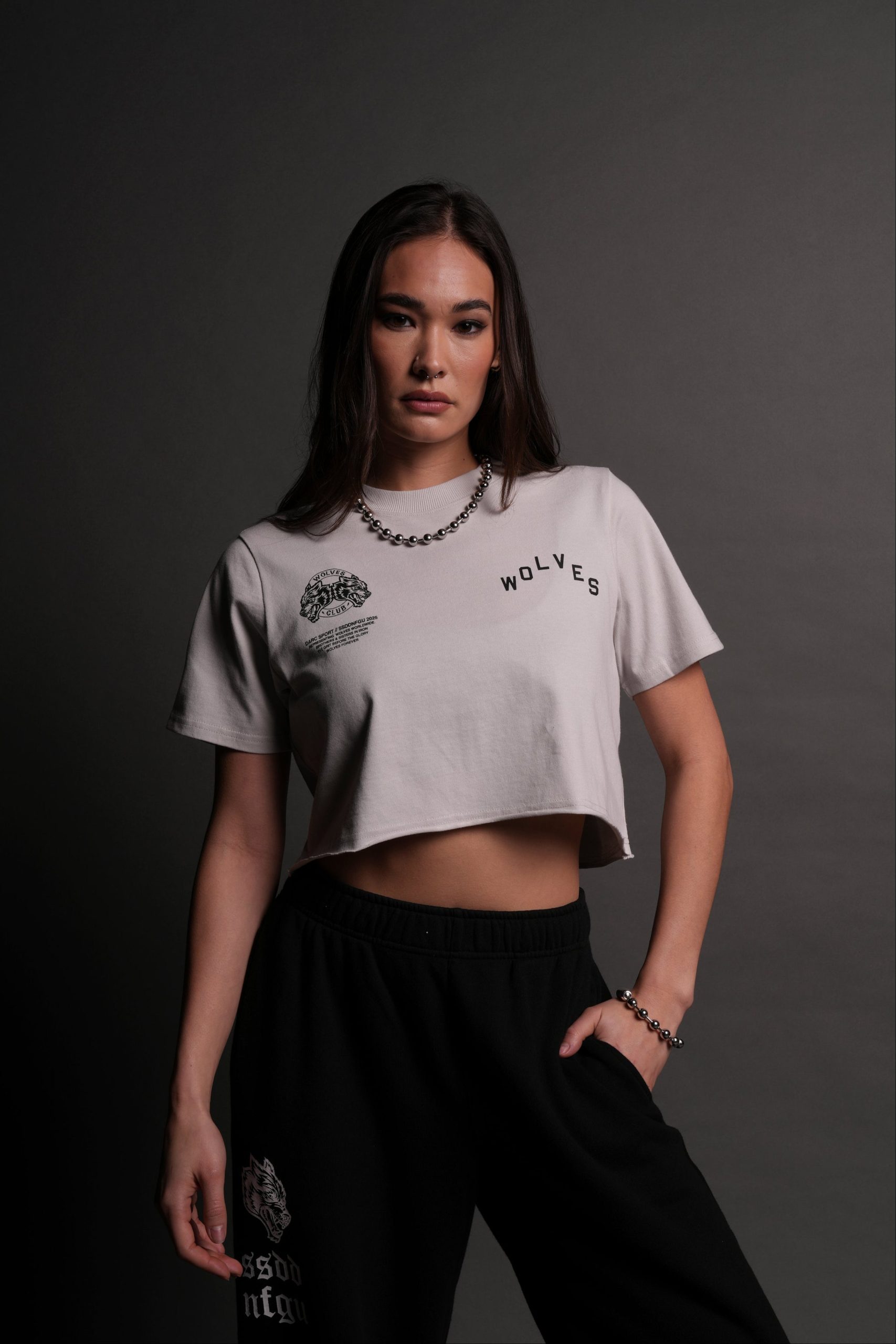Pyramid V2 Premium (Cropped) Tee in Stone - Image 2