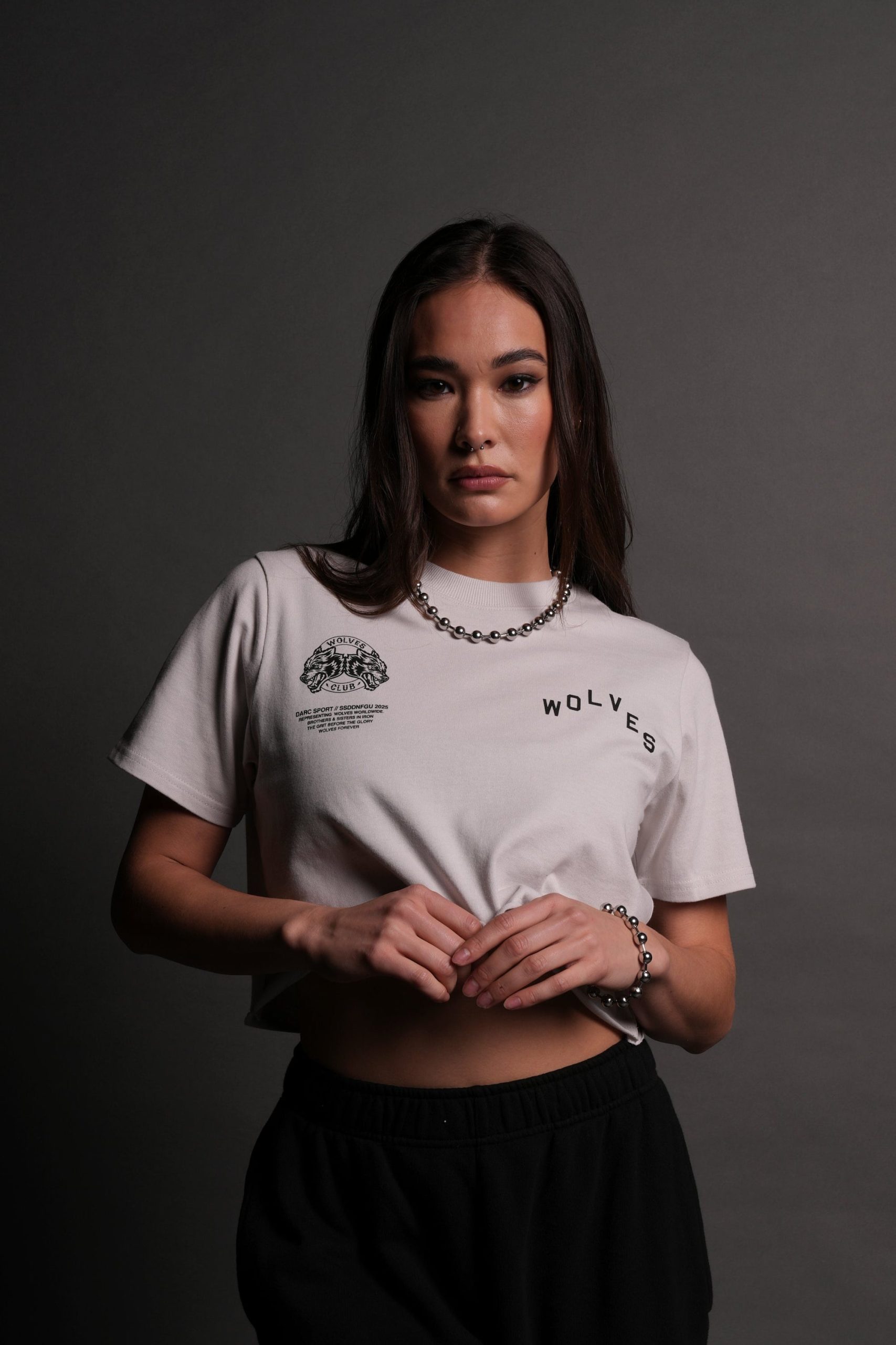 Pyramid V2 Premium (Cropped) Tee in Stone