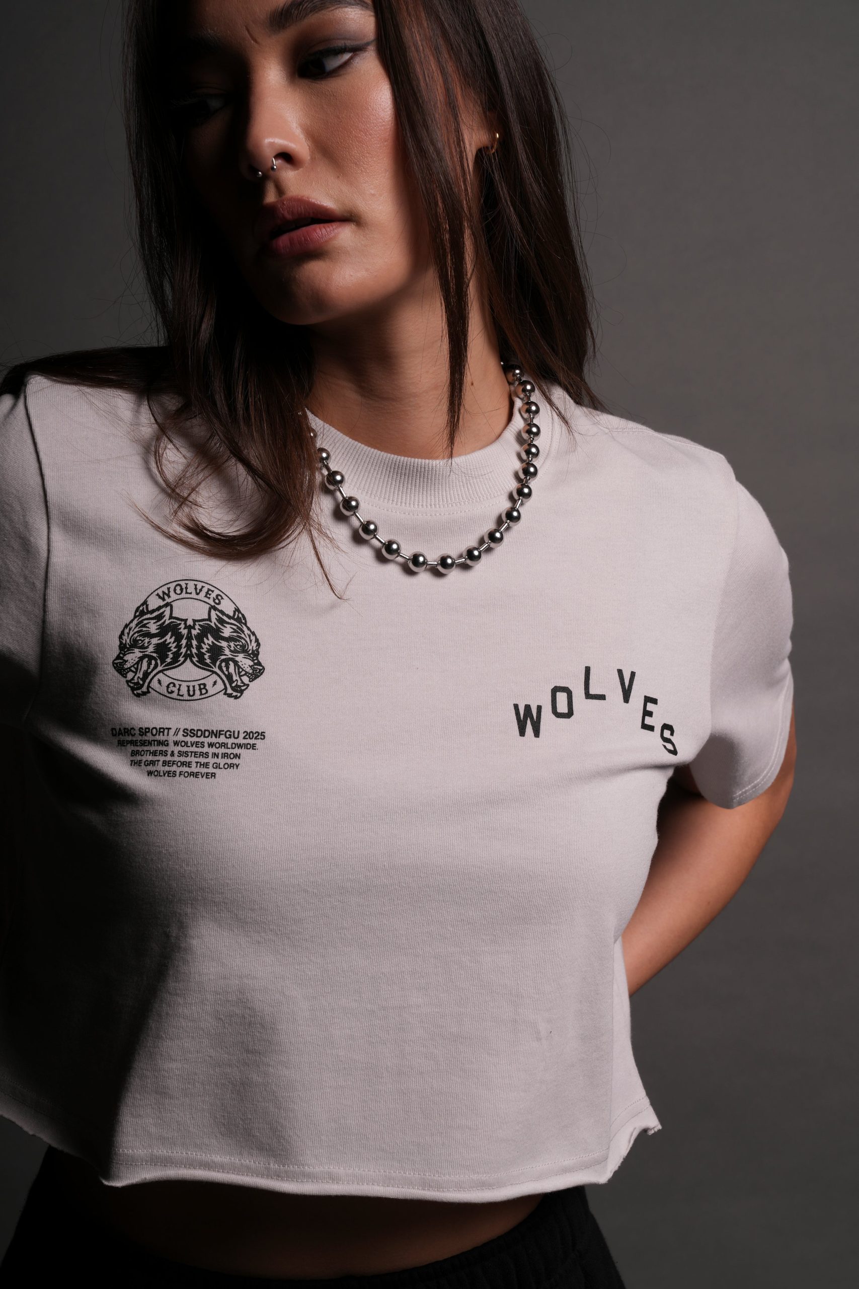 Pyramid V2 Premium (Cropped) Tee in Stone - Image 7