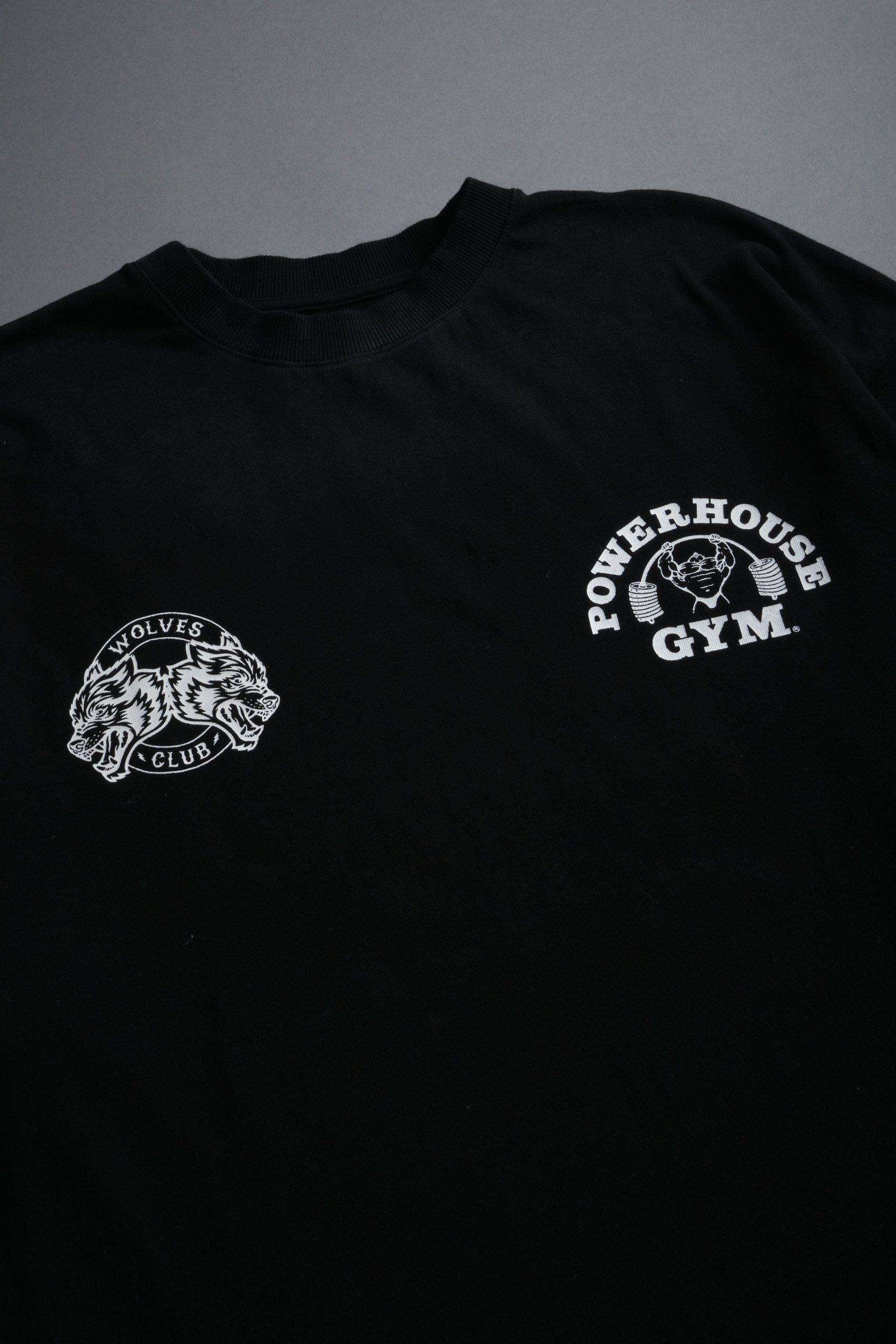 Powerhouse Hesh Premium Oversized Tee in Black Drift Wash - Image 8