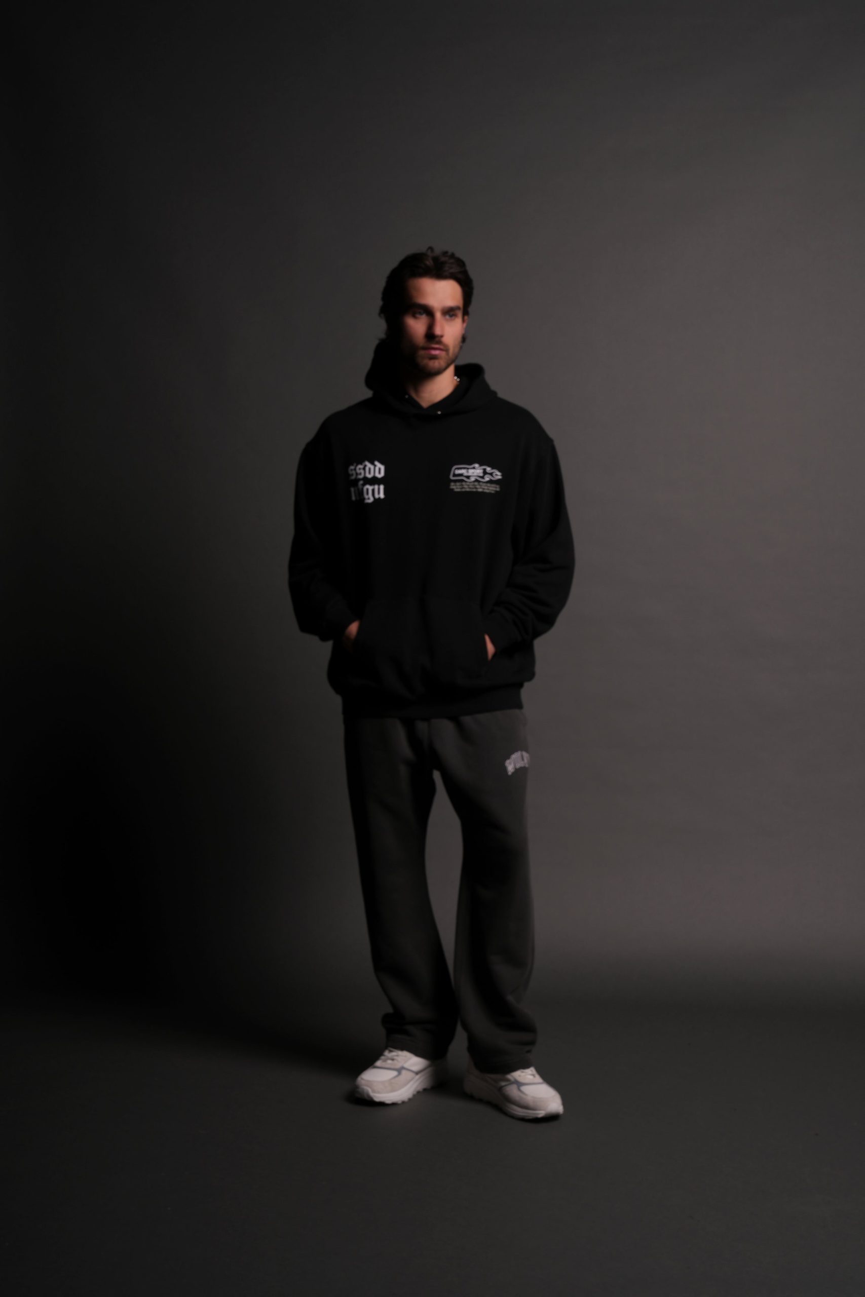 Three Wolves Pierce Hoodie in Black - Image 4
