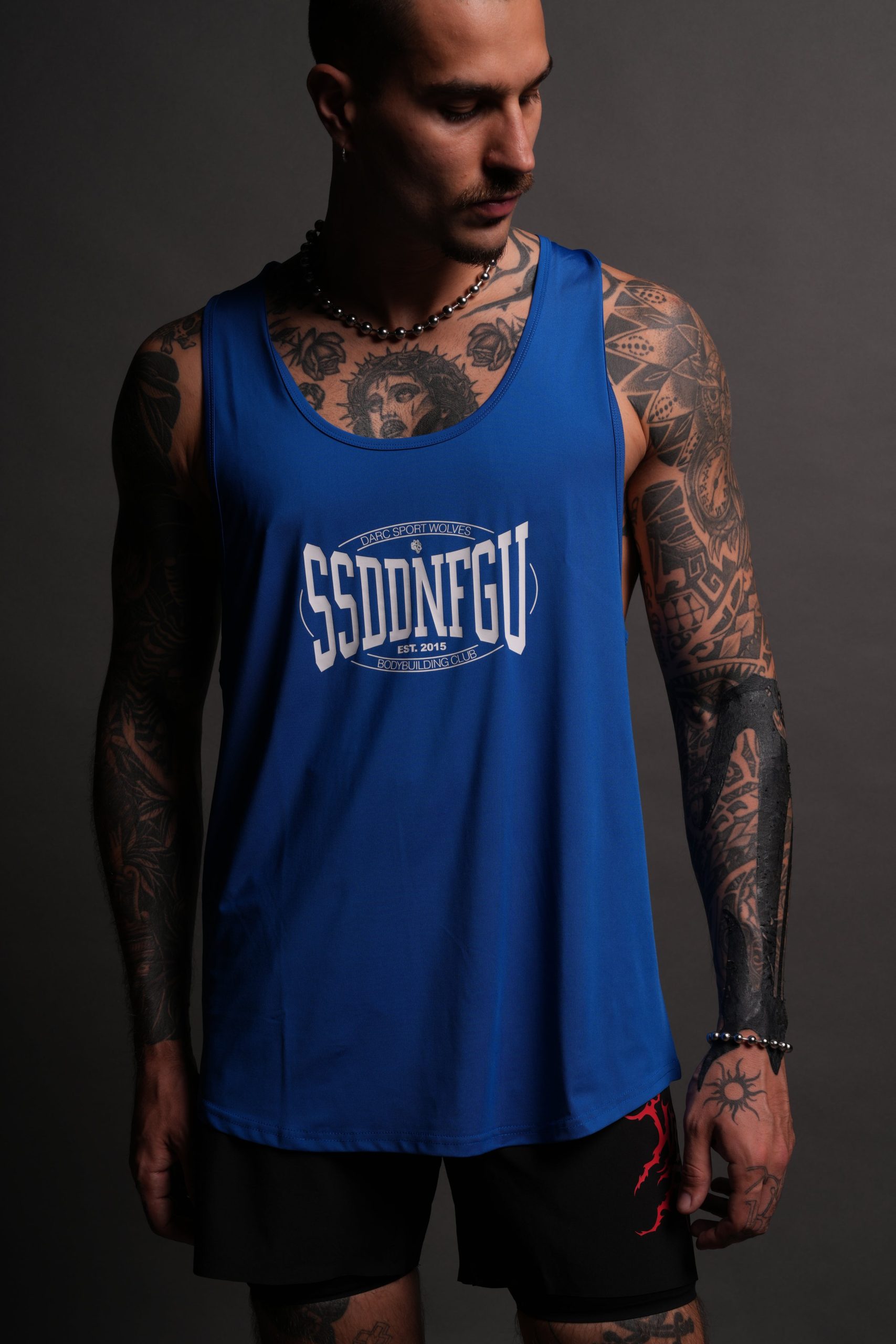 SSDDNFGU FRVR Dry Wolf Mecca Tank in Cobalt Blue - Image 4