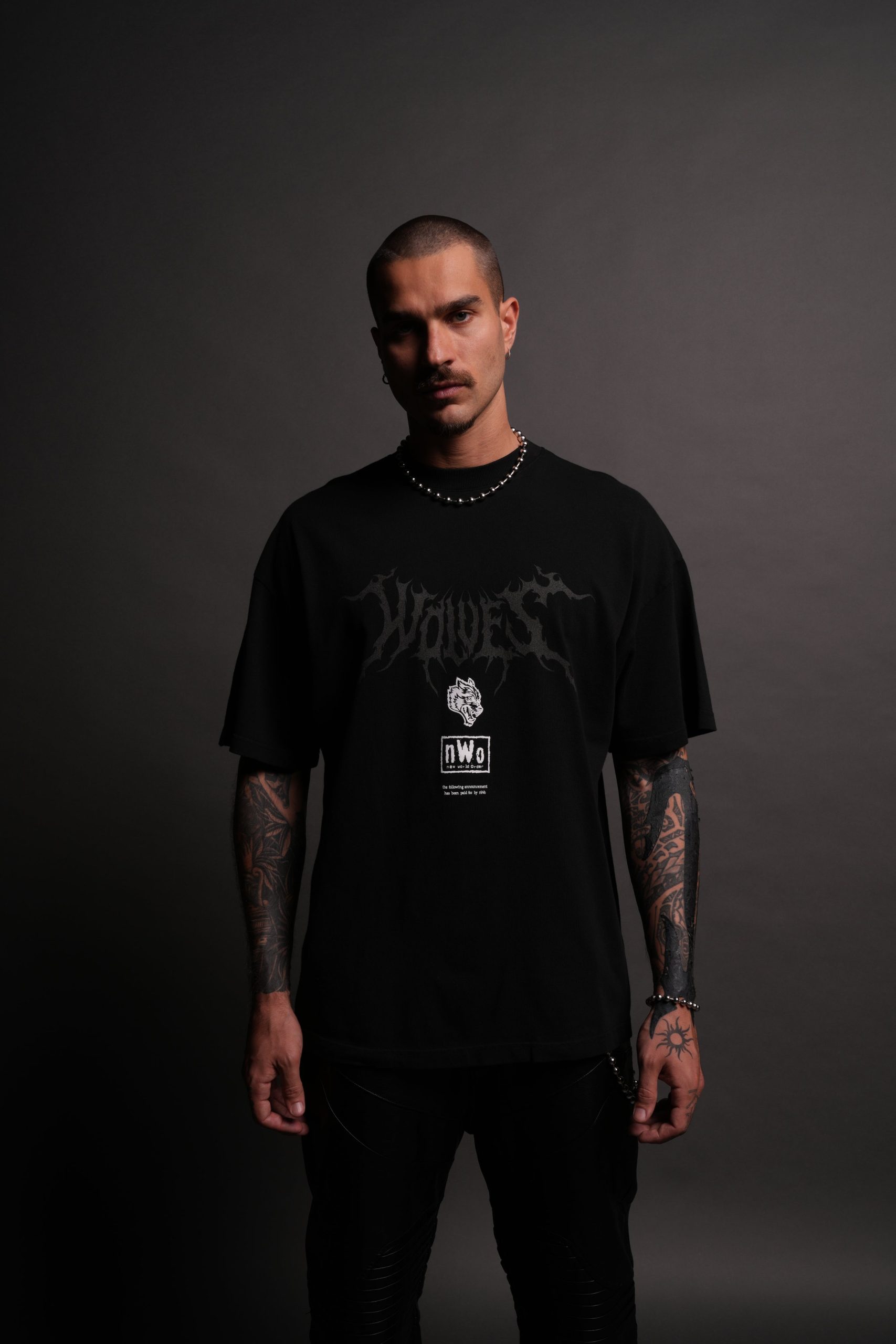 For Life Premium Oversized Tee in Black/Red - Image 2