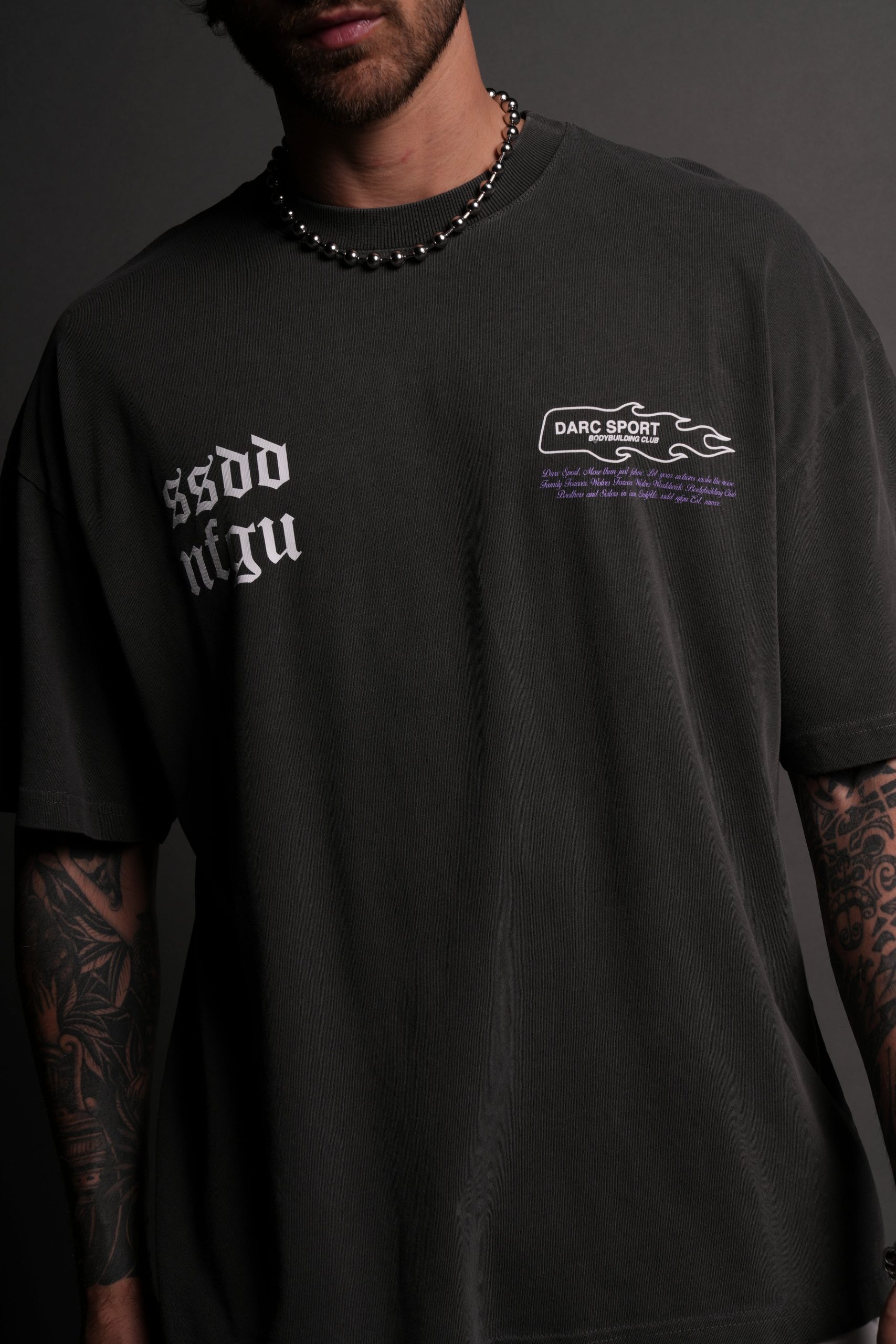 Three Wolves Premium Oversized Tee in Wolf Gray - Image 7