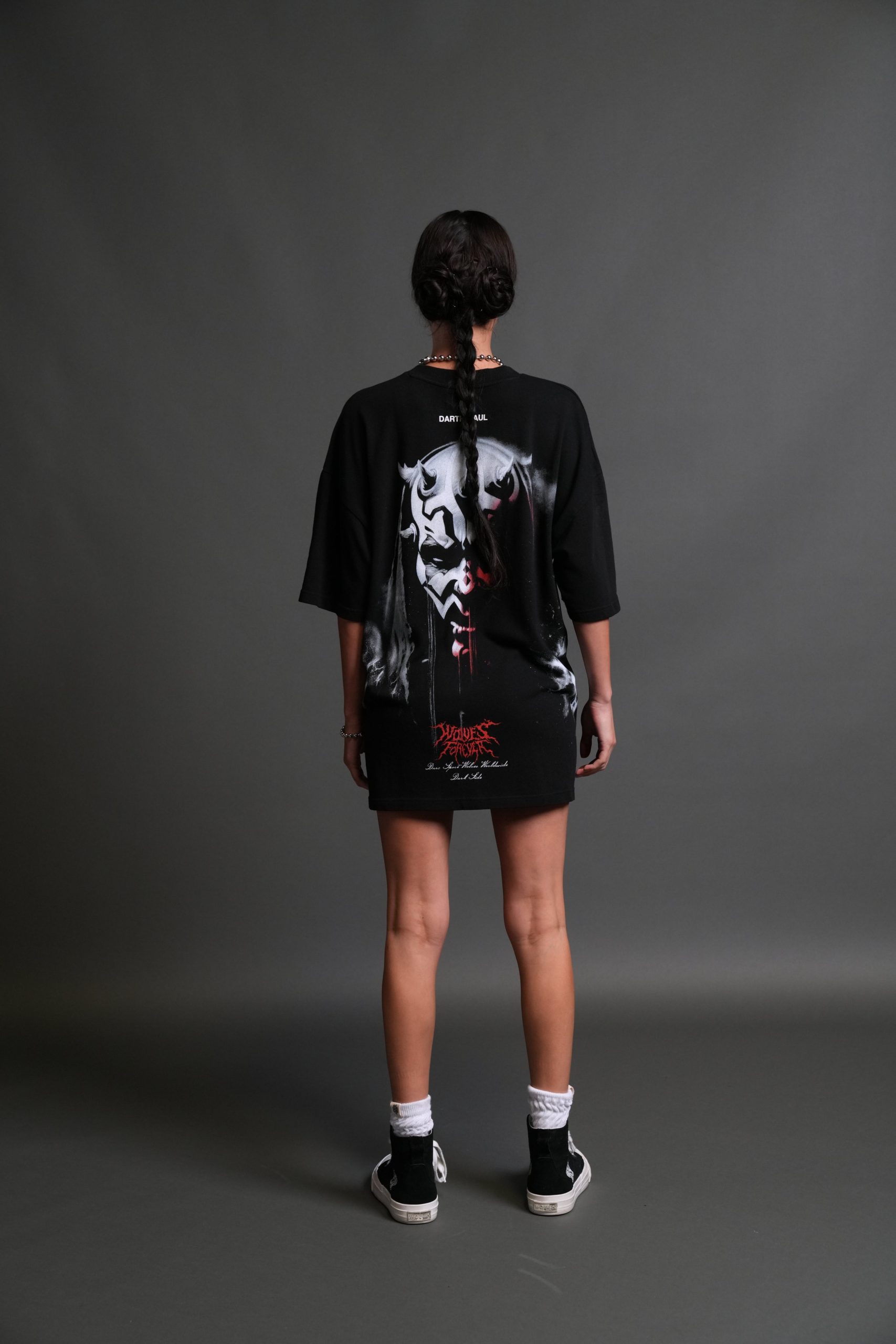 Dark Rage Side By Side Series Premium Oversized Tee in Black - Image 6