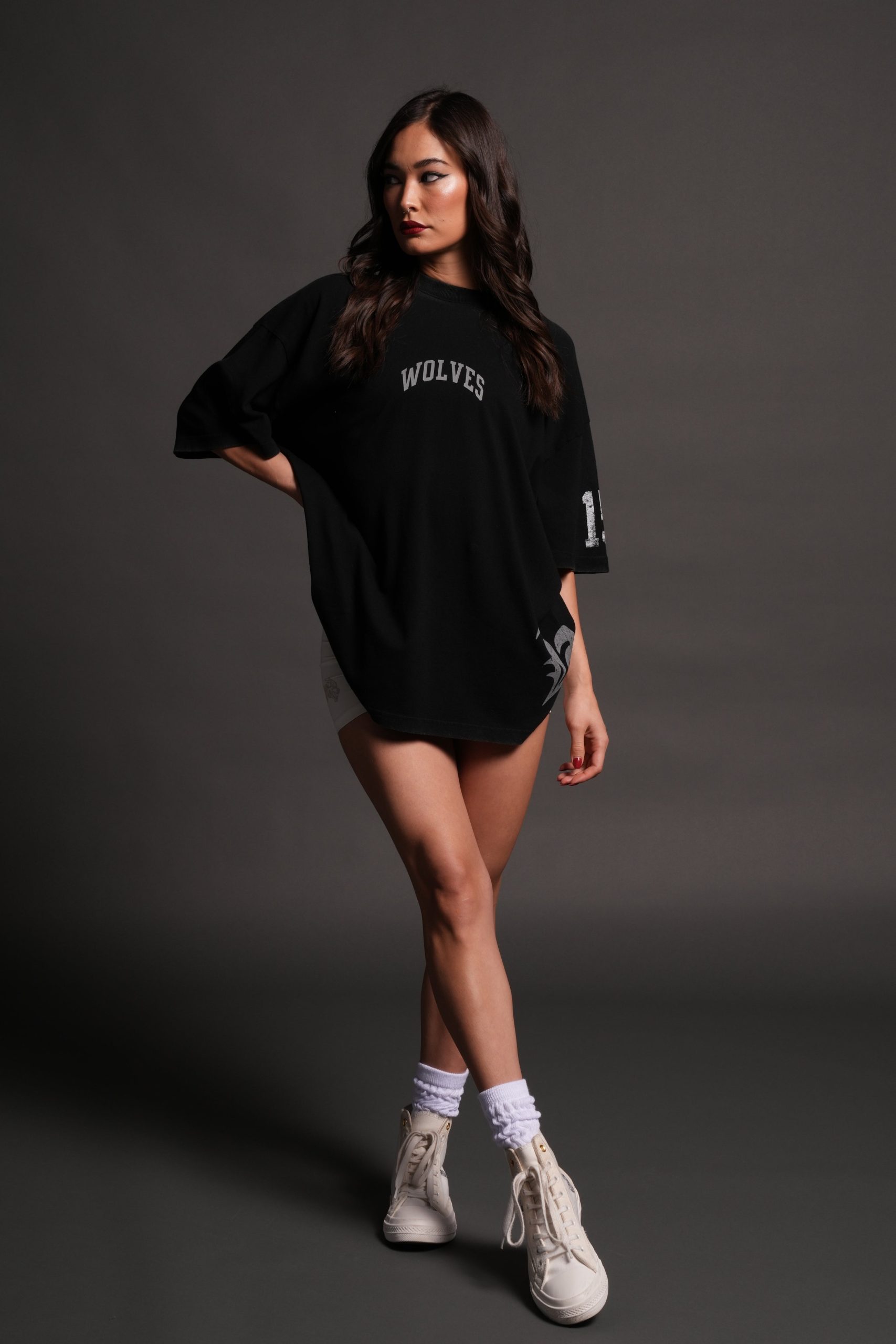 La Ca Frvr Premium Oversized Tee in Black - Image 5