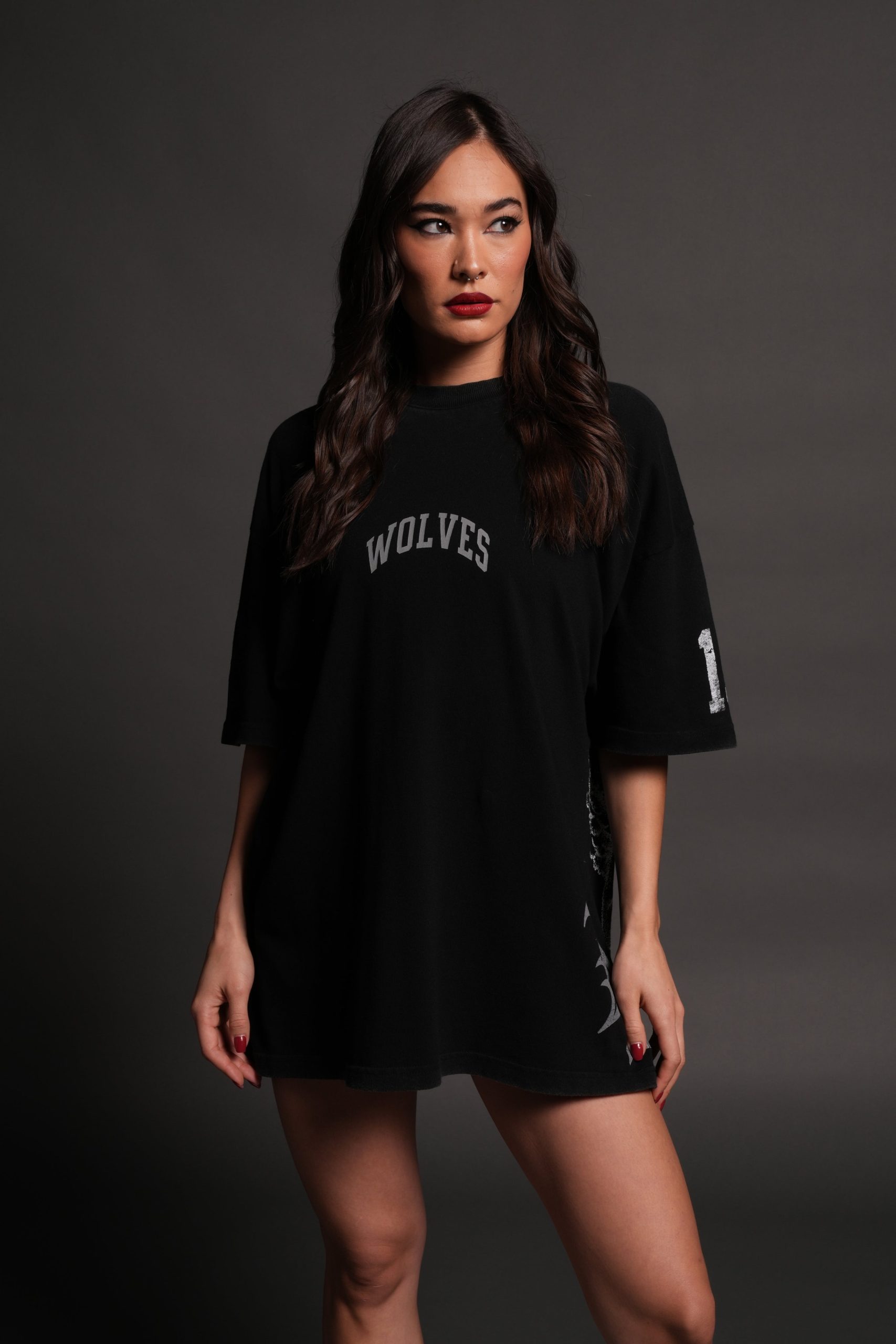 La Ca Frvr Premium Oversized Tee in Black - Image 2