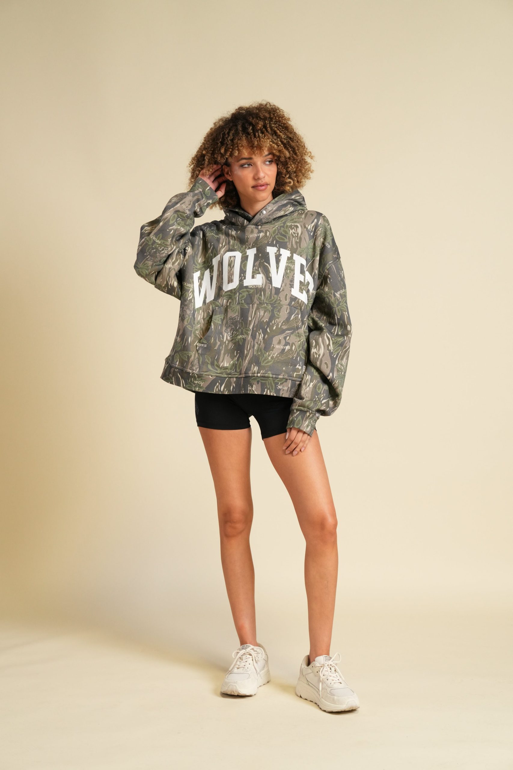 Only Loyalty Box Cut Pierce Hoodie in Norse Camo - Image 9